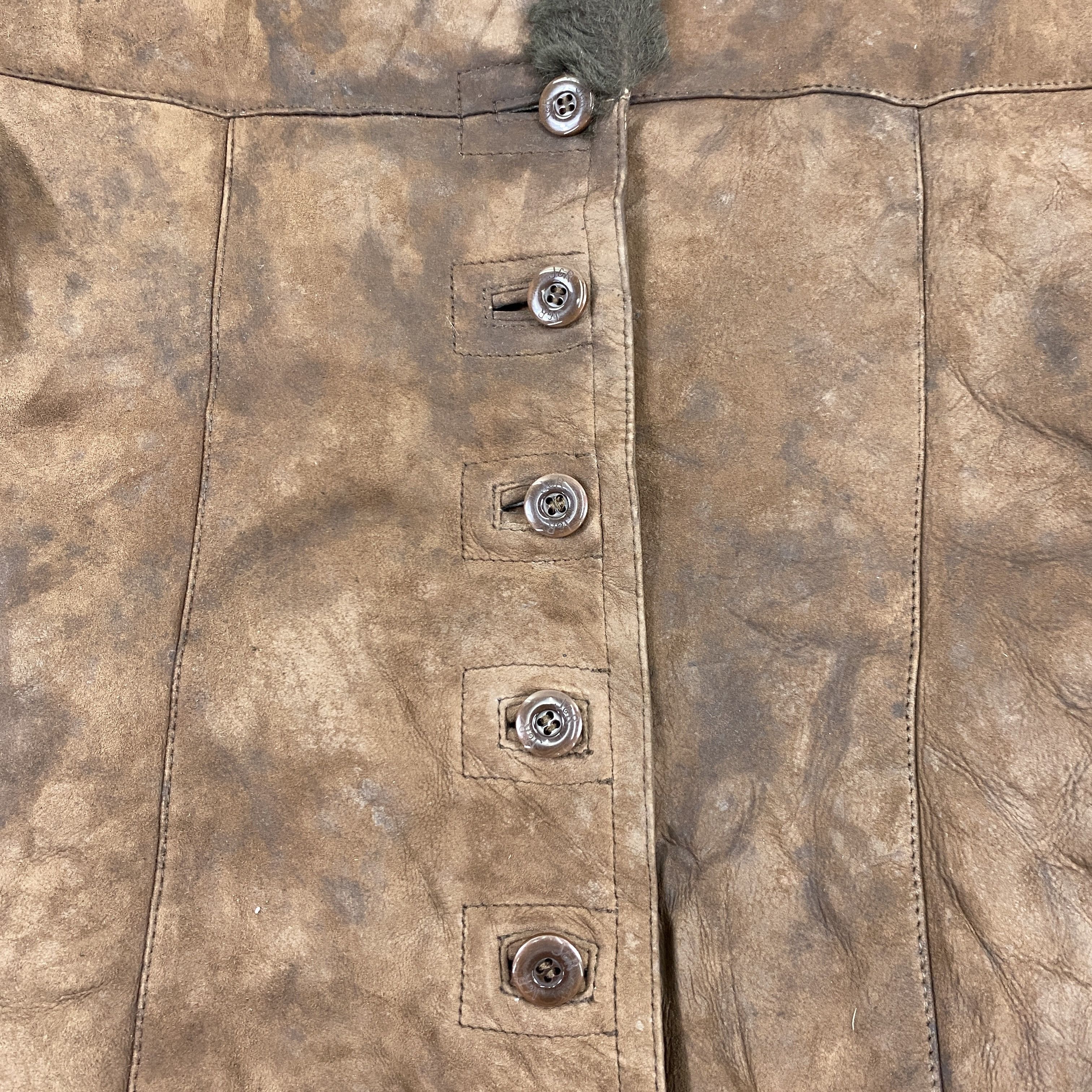 If Six Was Nine Vintage Leather Faux Fur Jacket- J419 Size S / US 4 / IT 40 - 4 Thumbnail