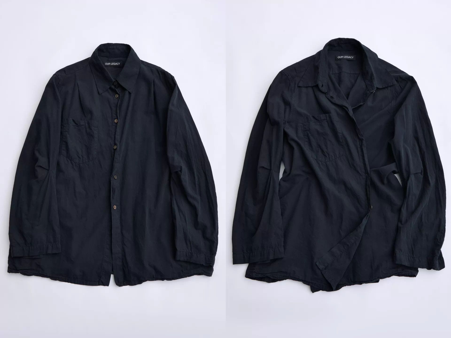 Our Legacy OUR LEGACY Machine Shirt Oversized Black Overlap Collar Size S / US 4 / IT 40 - 8 Thumbnail