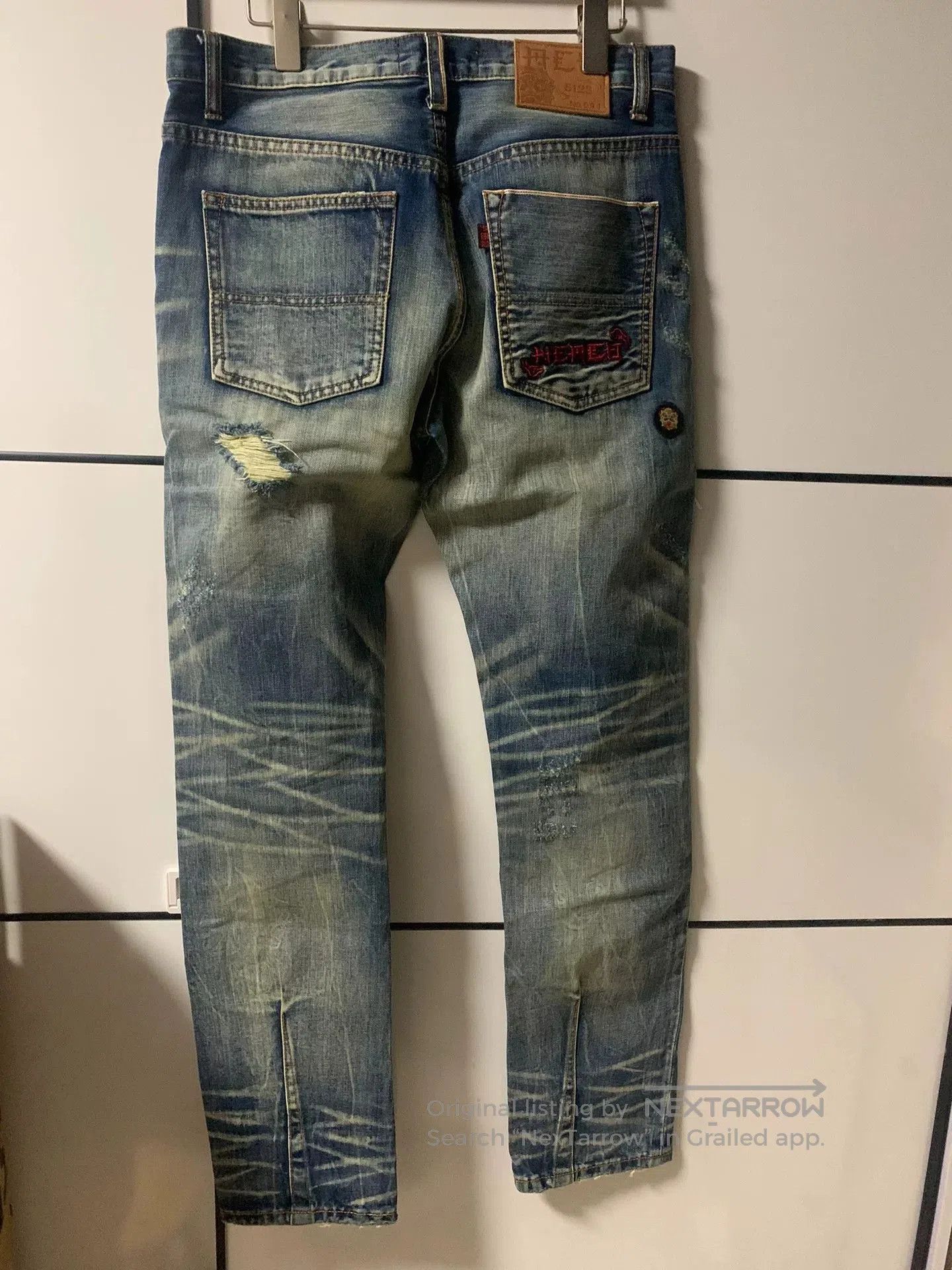 CLOT HEA ACU Distressed Raw Denim Jeans. Size US 32 / EU 48 - 5 Thumbnail