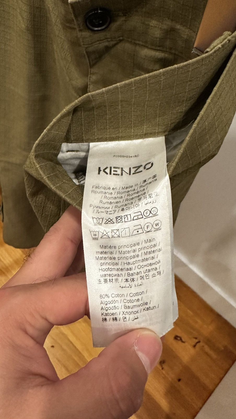 Kenzo Kenzo Olive Ripstop Cargo Shorts Size US 36 / EU 52 - 8 Thumbnail