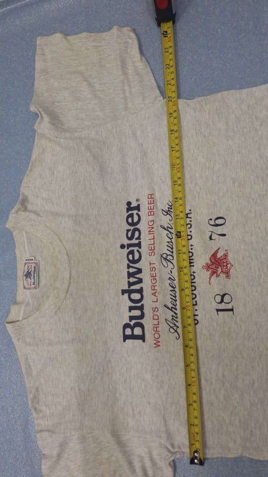 Budweiser K3-06 Budweiser Big Logo Thrashed Faded Shirt Paper thin Size US L / EU 52-54 / 3 - 2 Thumbnail