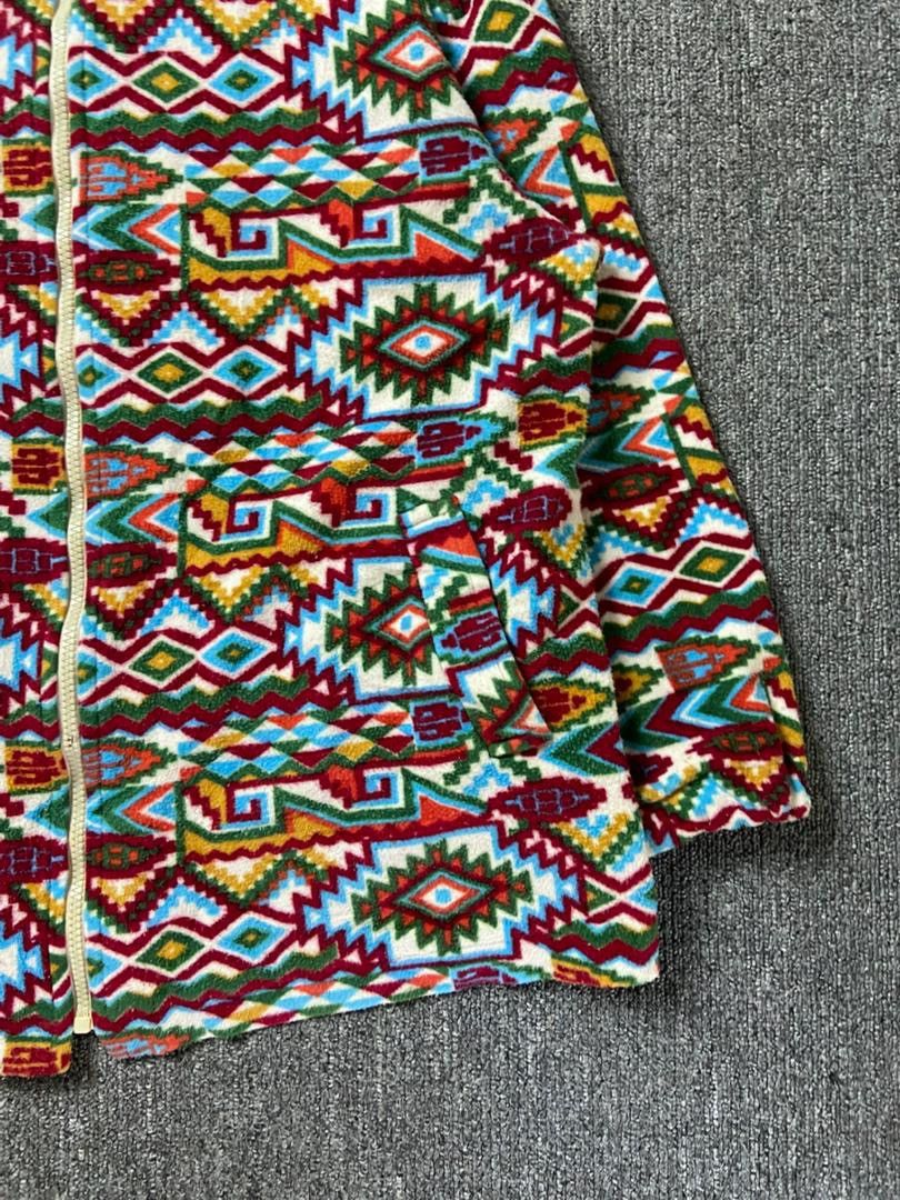 Japanese Brand Vintage Calizione Abstract Pattern Fleece Jacket (205) Size US S / EU 44-46 / 1 - 7 Thumbnail