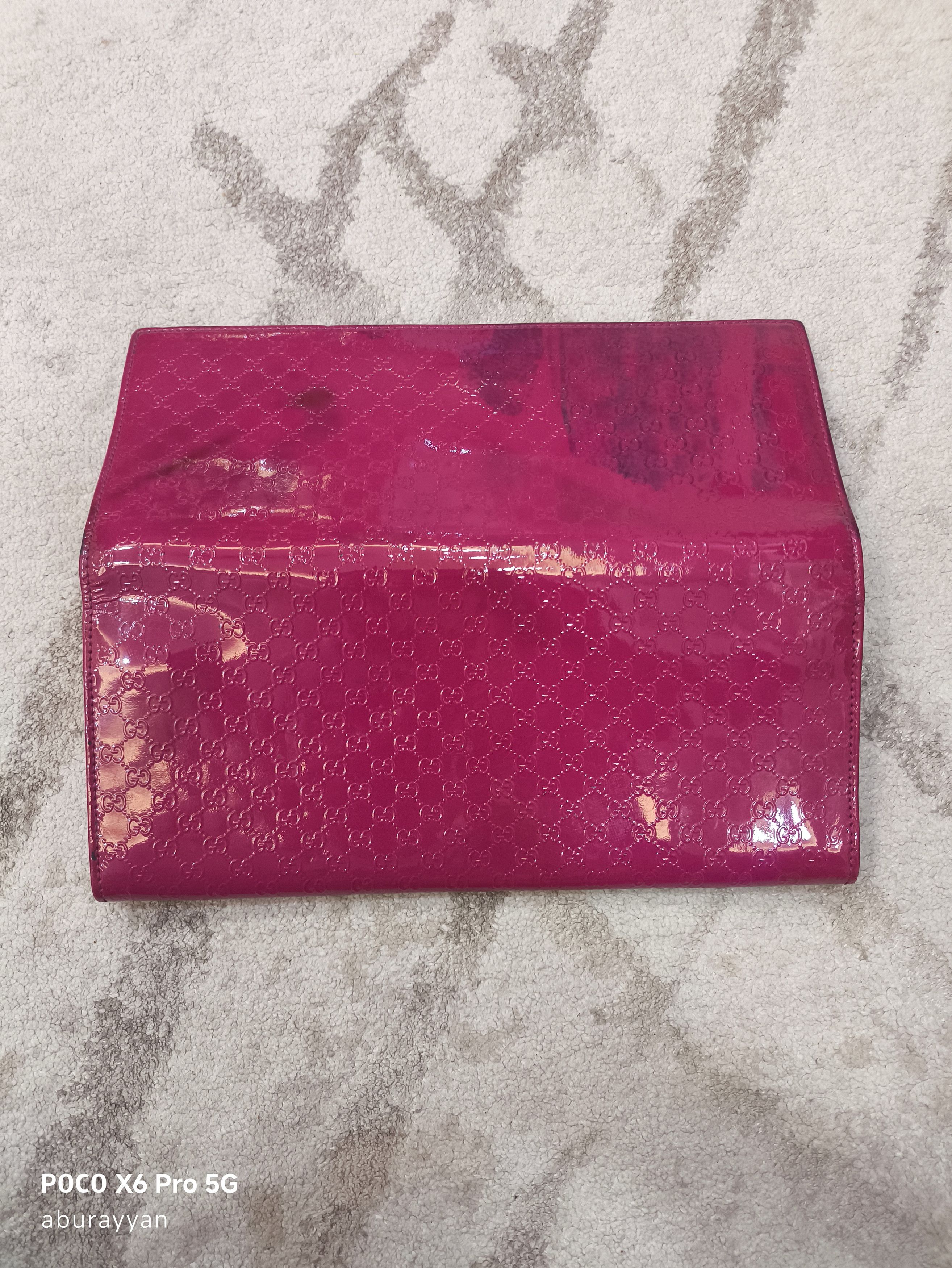 Gucci Gucci Micro Guccissima Pink Patent Leather Clutch Bag Size ONE SIZE - 11 Thumbnail