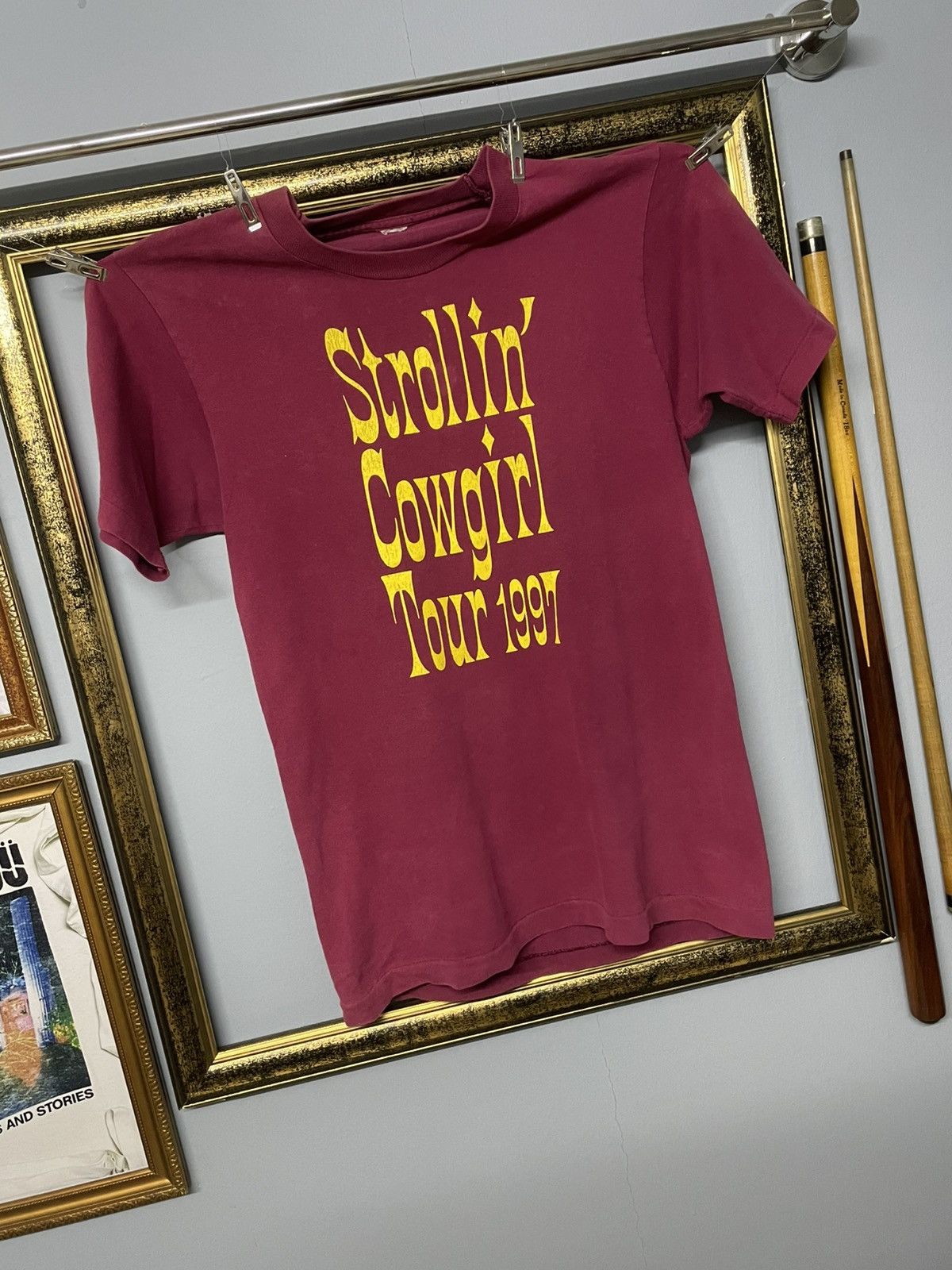 Vintage Vintage 90s Single Stitch Strollin Cowgirl Tour 1997 Faded Size US S / EU 44-46 / 1 - 2 Thumbnail
