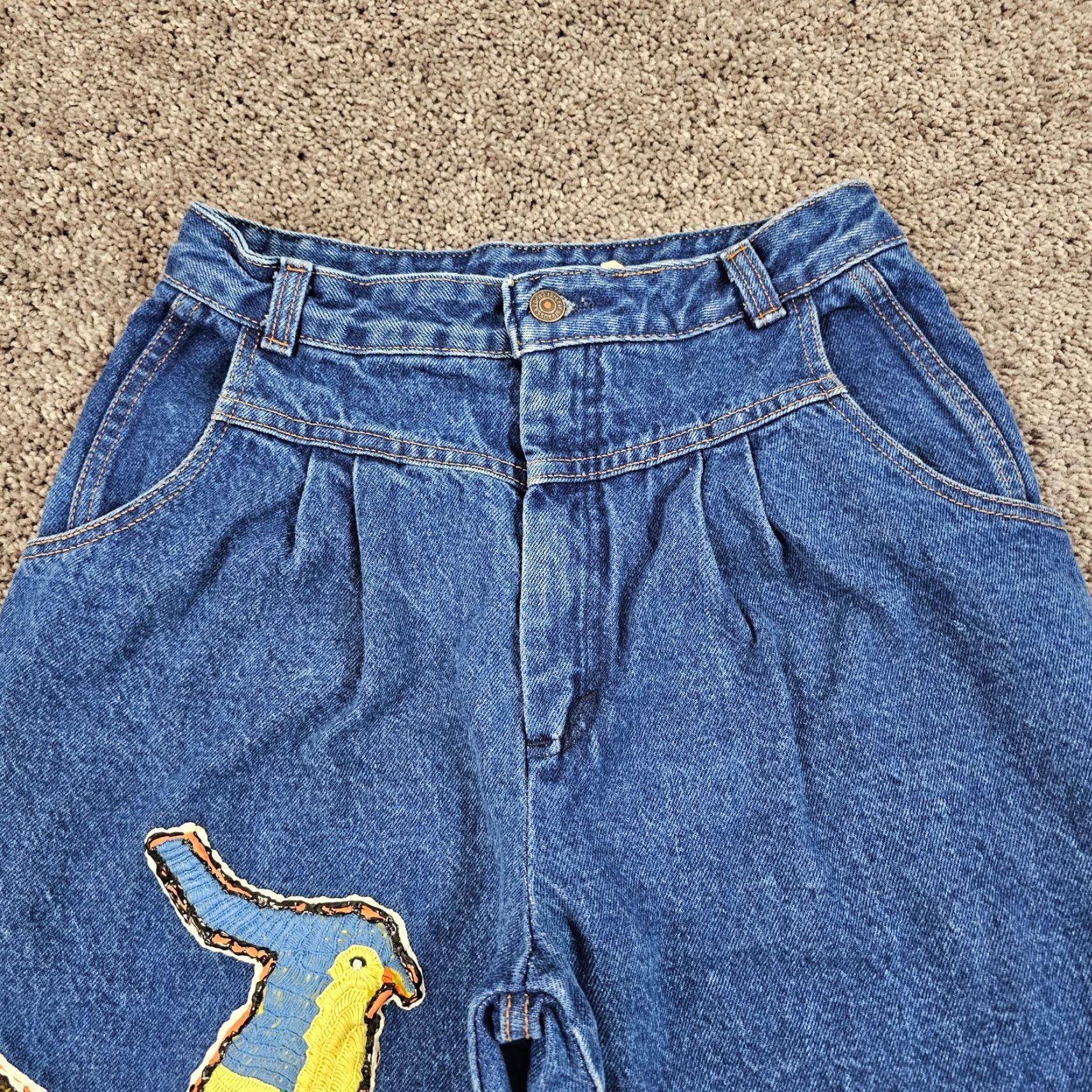 Levi's VINTAGE Levi's 919 Jeans Womens Juniors 11 Tapered High Rise Dark Blue 80s 25x27 Size 32" / US 10 / IT 46 - 3 Thumbnail