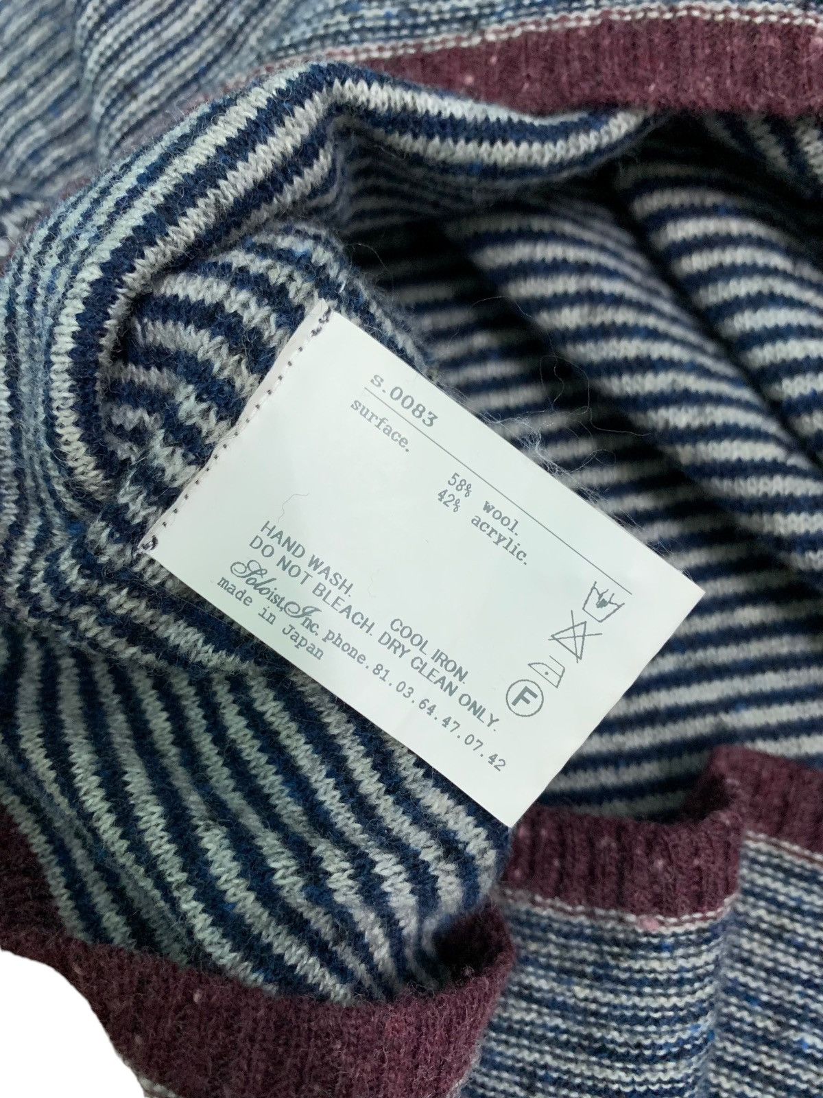 Takahiromiyashita The Soloist. Vintage Takahiromiyashita The Soloist Stripes Knitted Size US S / EU 44-46 / 1 - 13 Thumbnail