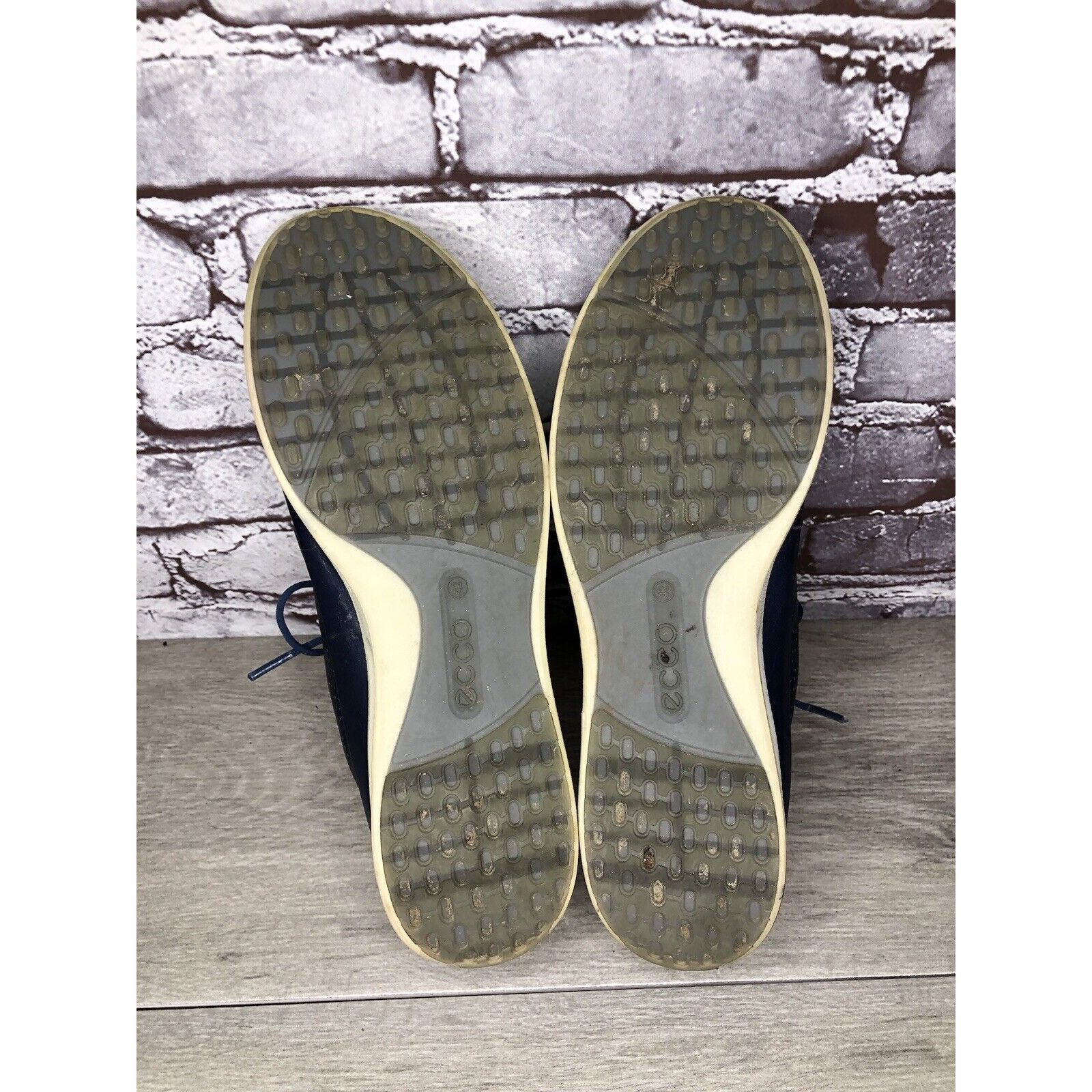 Ecco Ecco Blue Yak Leather Casual Comfort Lace Up Spikeless Golf Size US 11 / IT 41 - 7 Thumbnail