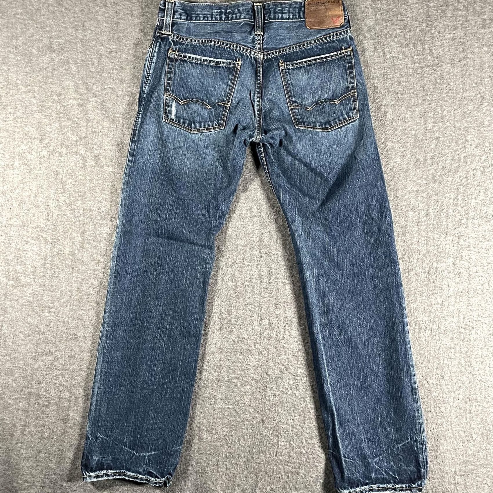American Eagle Outfitters American Eagle Jeans Mens 30x30 Blue Straight Jeans Distressed Denim Hong Kong Regular Straight Mens 30 Blue Denim Distressed Pockets Logo Size US 30 / EU 46 - 3 Thumbnail