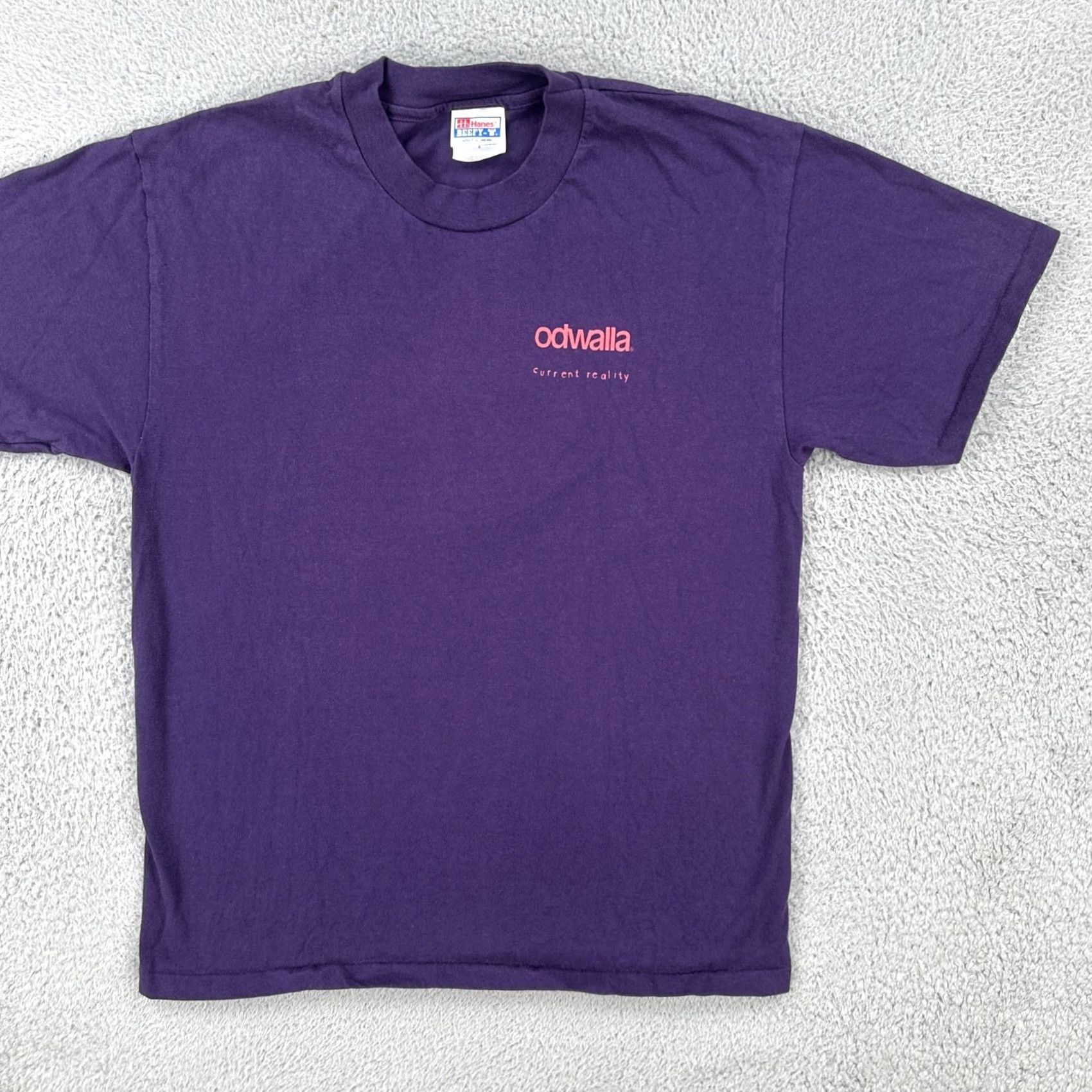 Hanes VINTAGE Hanes Beefy-T T-Shirt Purple Large 90s Hipster Hippie Mens Crew Neck Short Sleeve Size US L / EU 52-54 / 3 - 3 Thumbnail