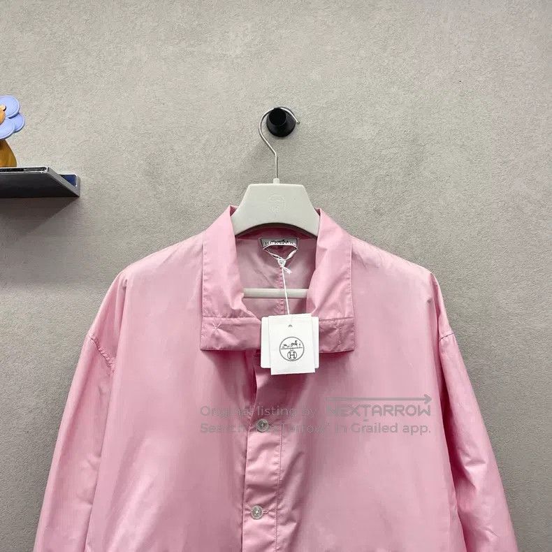 Hermes Hermes Pink, Shirt Jacket, Large Mother-of-Pearl Buttons Size S / US 4 / IT 40 - 4 Thumbnail