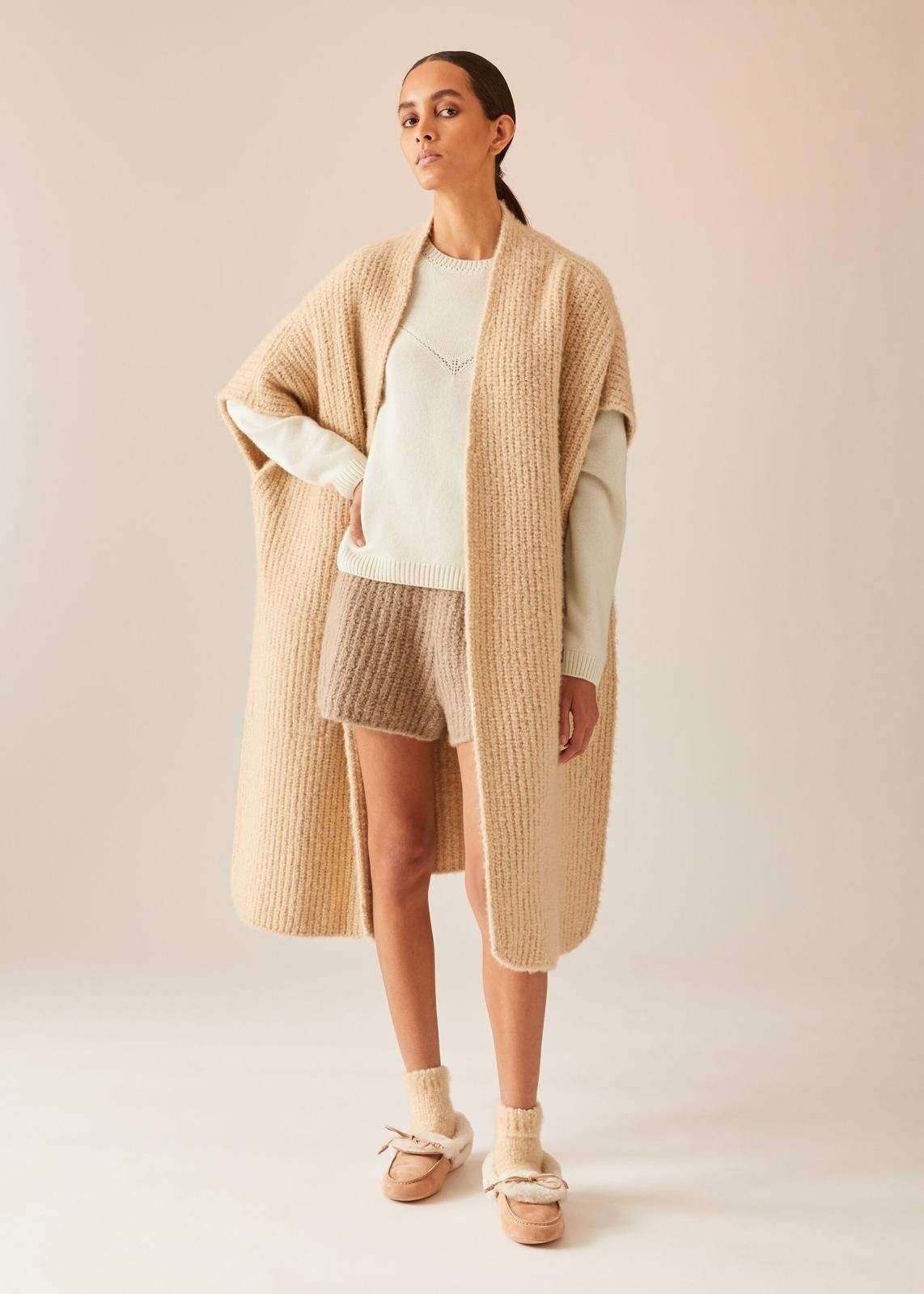Loro Piana o1srvl11e1024 Cocooning Crewneck Fine Ajour Sweater in Cream Size XS / US 0-2 / IT 36-38 - 3 Thumbnail