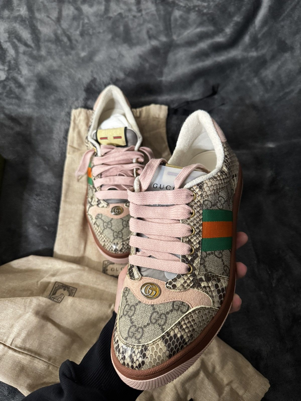 Gucci Gucci Screener Low top sneaker 🩷🐍 Size US 9 / EU 42 - 7 Thumbnail