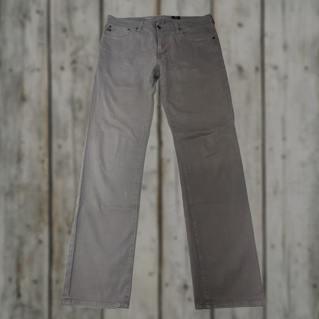 Vintage AG Adriano Goldschmied Jeans Men’s 34x33 Light Brown The Graduate Tailored Leg Jeans Size US 34 / EU 50 - 1 Thumbnail