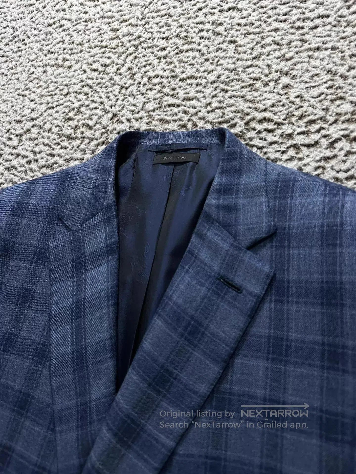 Brioni Blue Plaid Pattern Blazer - XL. Size US XL / EU 56 / 4 - 6 Thumbnail