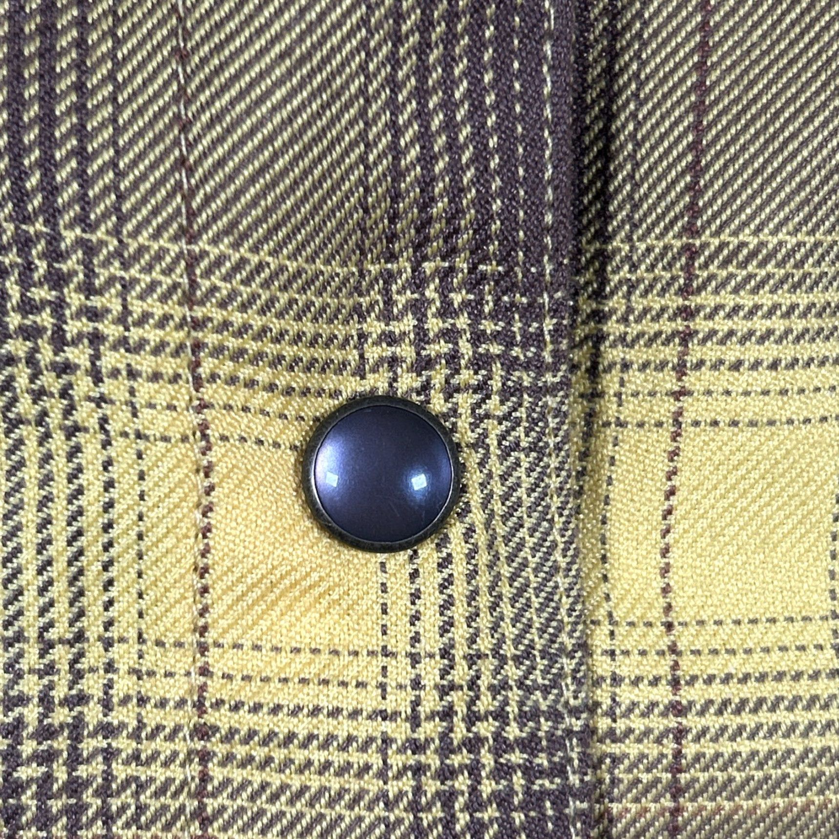 CO Dixxon Shirt Womens M Plaid Flannel Long Sleeve Button-Up Snow Pearl Snap Yellow Brown Multicolor Size M / US 6-8 / IT 42-44 - 7 Thumbnail