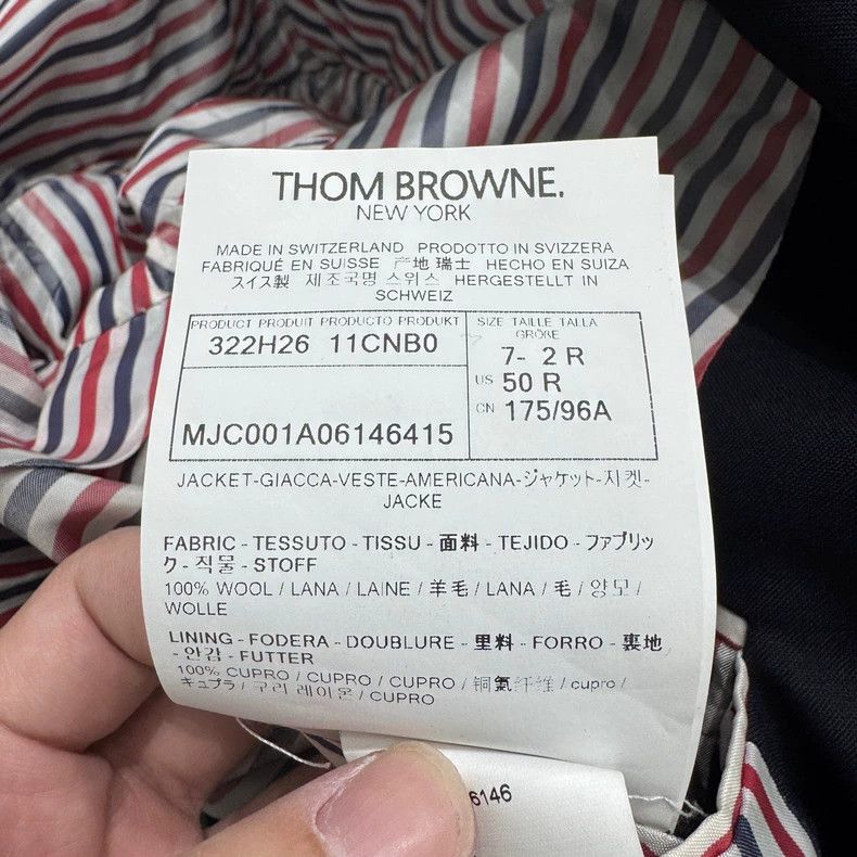 Thom Browne Thom Browne size2 Blue and grey wool suit Size 36S - 6 Thumbnail