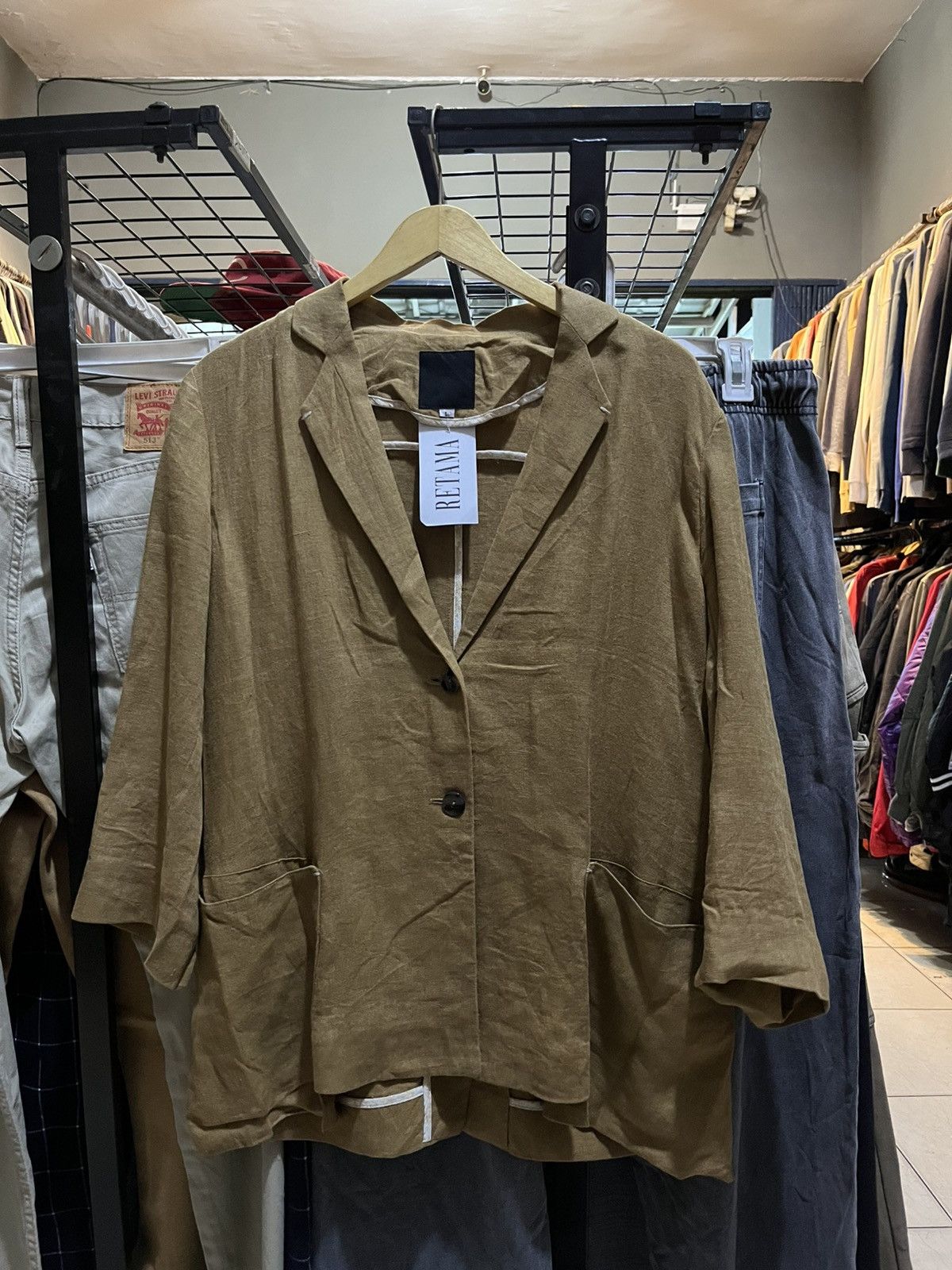 Japanese Brand bb blazer linen 3/4 sleeve Size L / US 10 / IT 46 - 2 Thumbnail