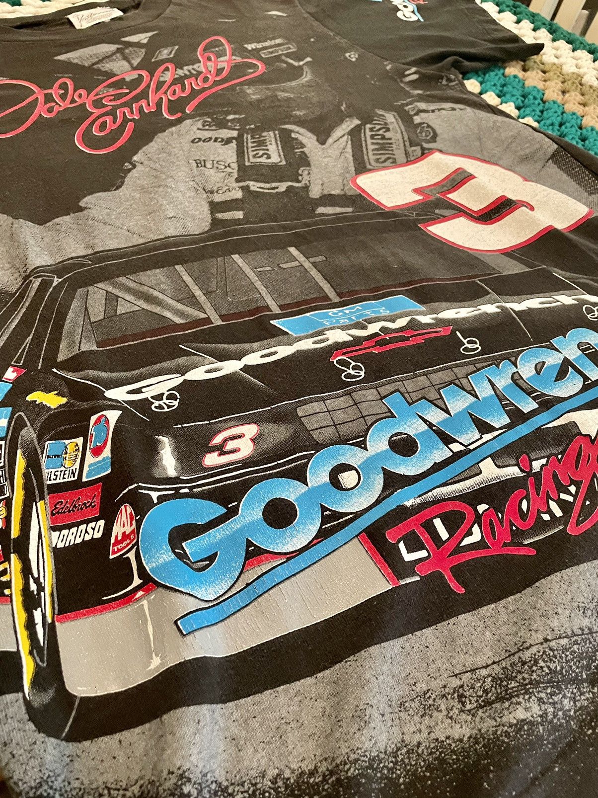 Image of Chase Authentics Dale Earnhardt Aop 1993 Vintage In Great Condition in Black, Men's (Size XL)