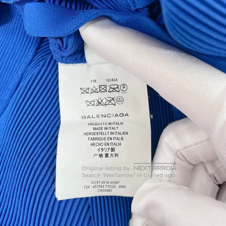 Balenciaga Balenciaga Blue Asymmetrical Top, Size 36 Size M / US 6-8 / IT 42-44 - 7 Thumbnail