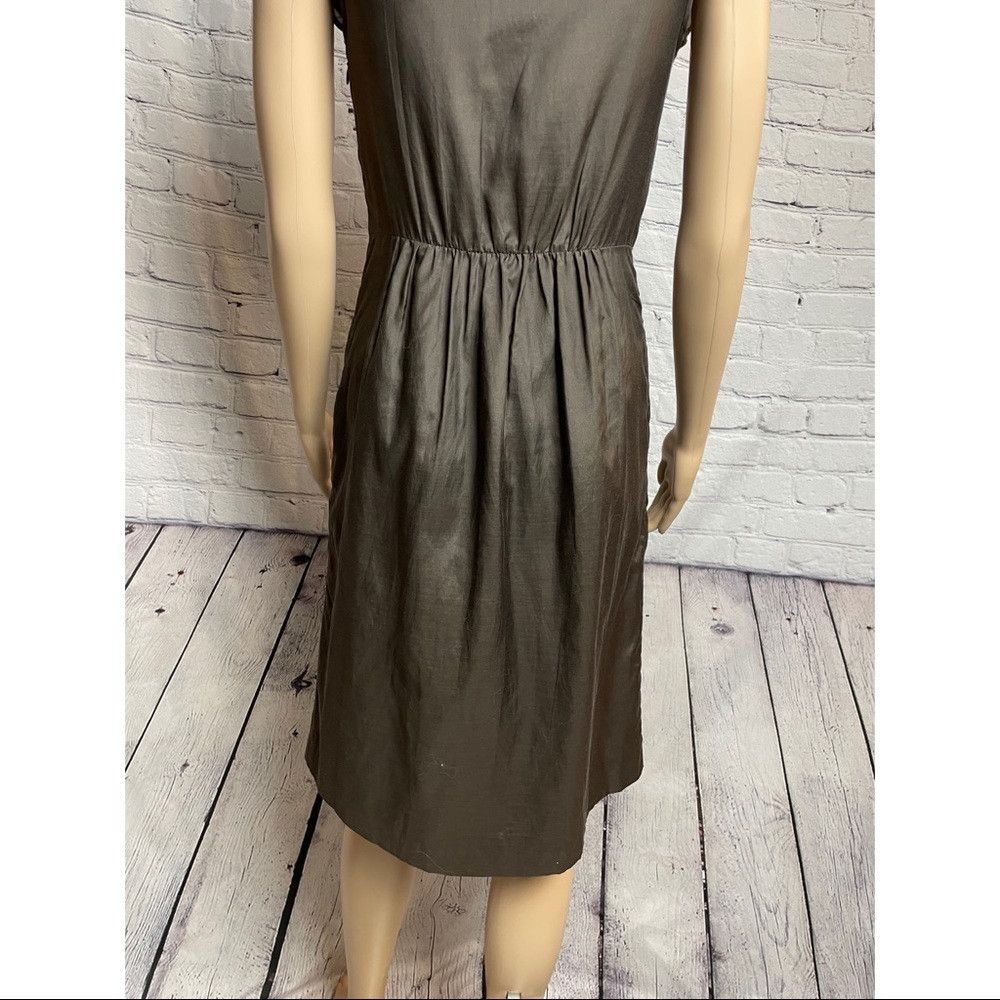 J.Crew New J. Crew Ruffled Edelyn Lawn Brown Dress Size 2 Size XS / US 0-2 / IT 36-38 - 9 Thumbnail