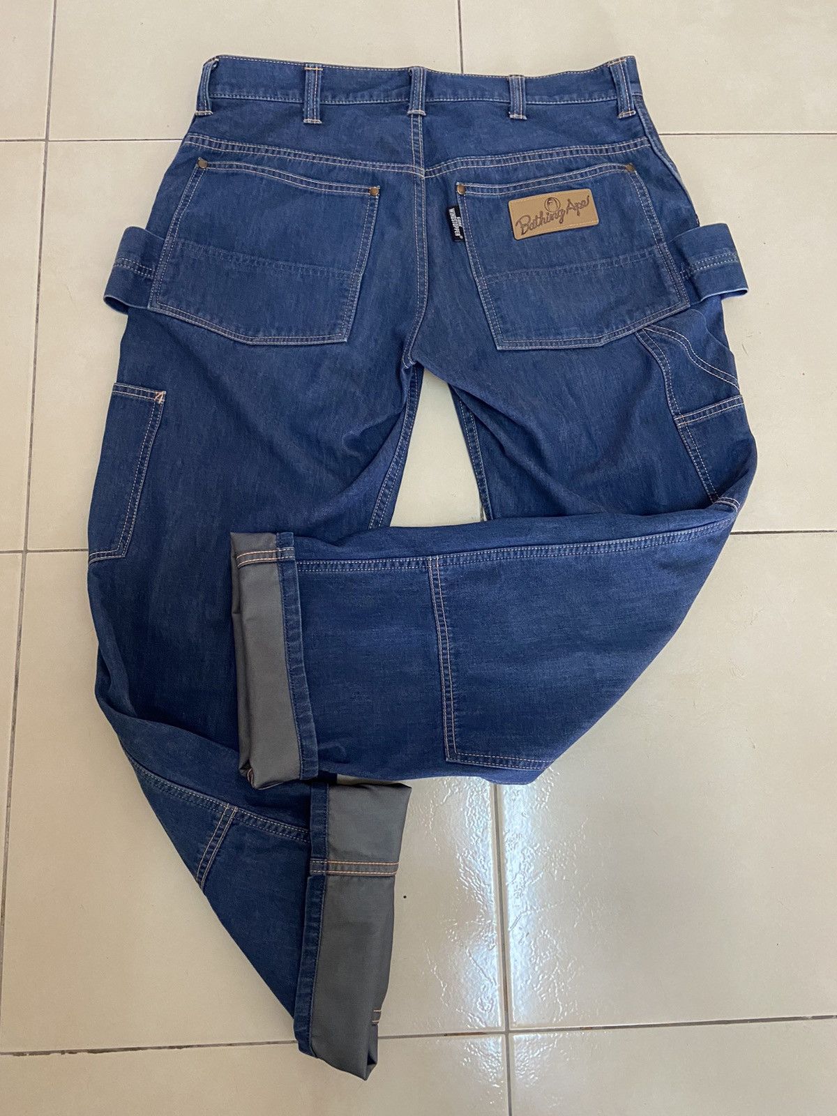 Bape Vintage Windstopper Double Knee Denim Size US 32 / EU 48 - 10 Thumbnail