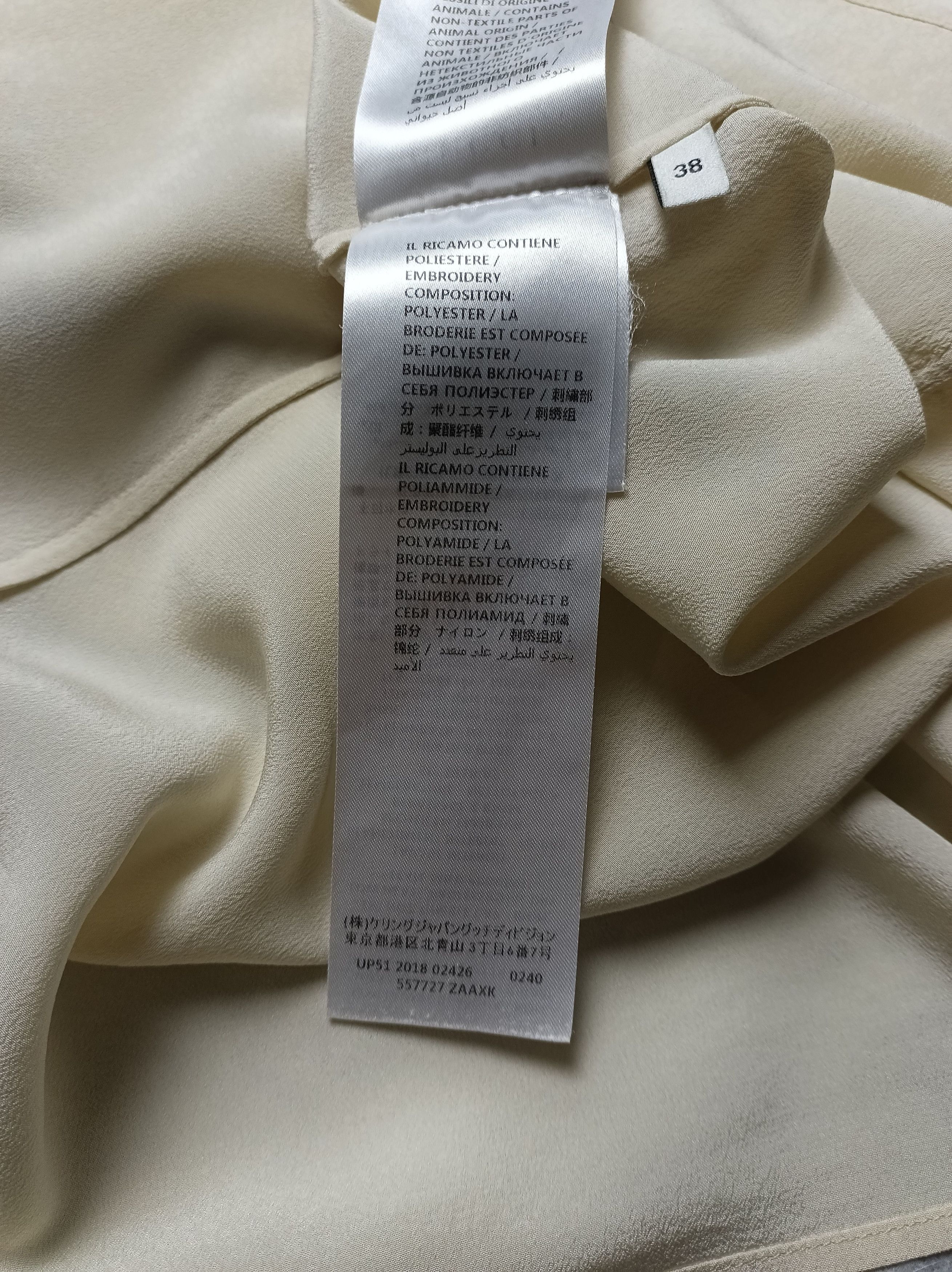 Gucci Gucci Ivory Silk Blouse Embroidered Flower EU 38 Size S / US 4 / IT 40 - 14 Thumbnail