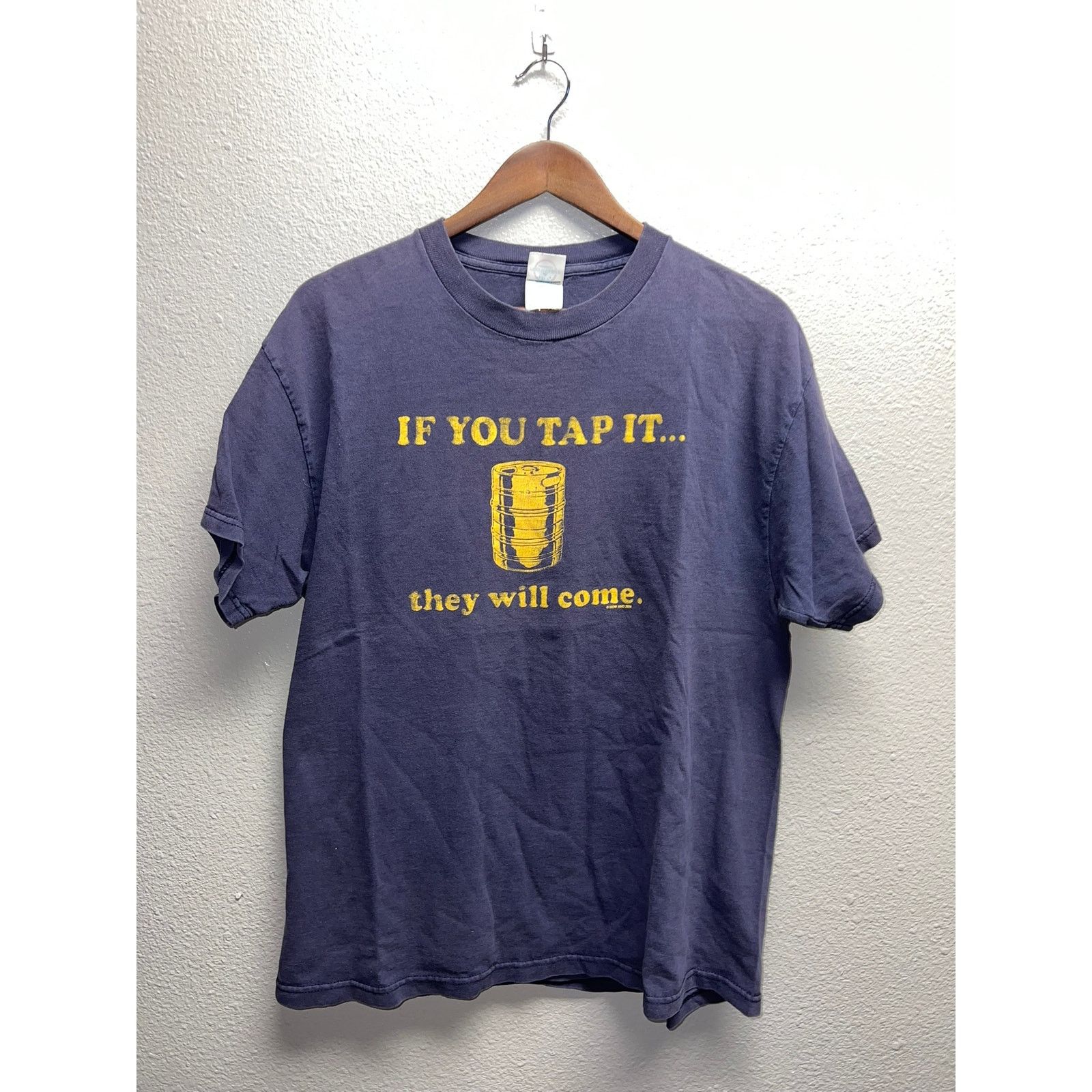 Delta Vintage Beer Keg Shirt If You Tap It They Will Come Blue L Size US L / EU 52-54 / 3 - 1 Thumbnail