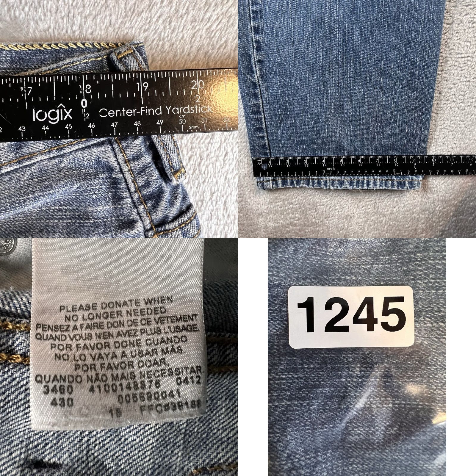 Levi's Levi's 569 Jeans Mens 38x30 Blue Denim Relaxed Straight Work Casual Belt Loops 5-Pocket Typography: Levi's 569 500 Series USA Classic Size US 38 / EU 54 - 8 Thumbnail