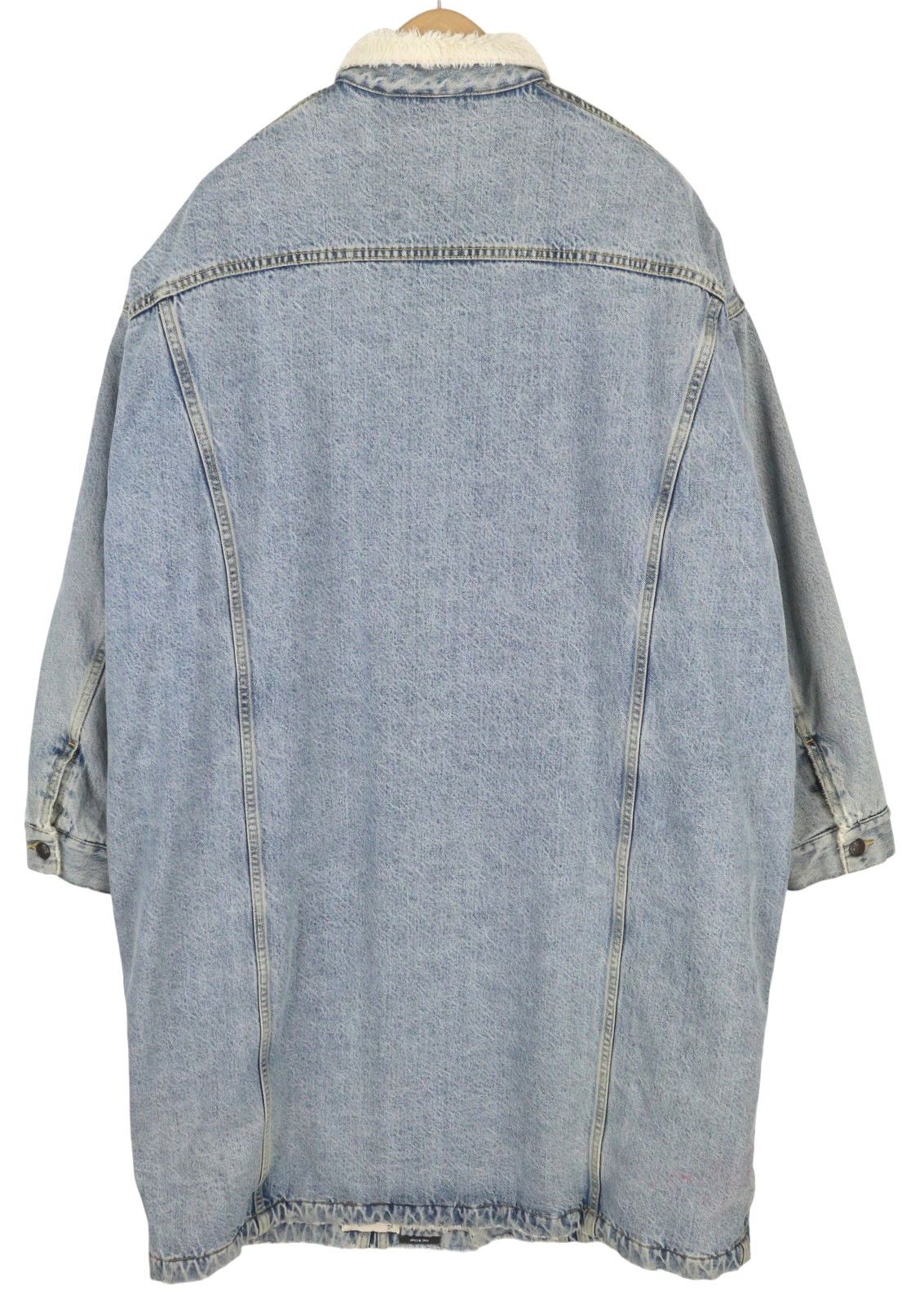 R13 LYLE TRUCKET COAT M Slate Blue Sherpa Lined Denim 86587 Size M / US 6-8 / IT 42-44 - 2 Thumbnail