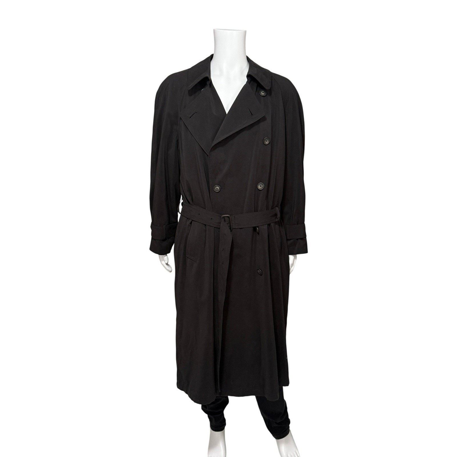 Ralph Lauren Ralph Lauren Men's Classic Black Trench Coat Wool Blend Size US L / EU 52-54 / 3 - 1 Thumbnail