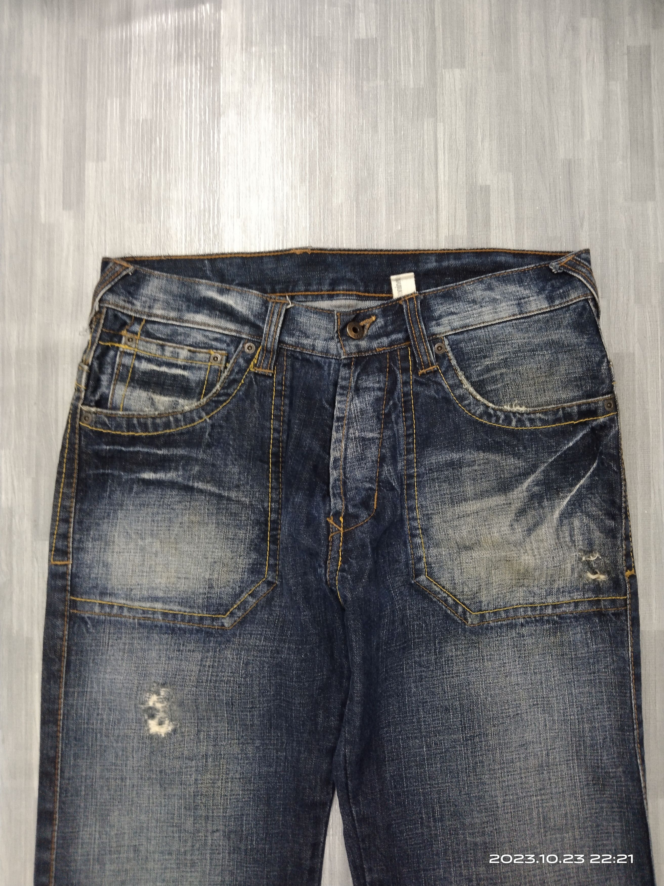 Japanese Brand SICK BAGGY PACTHWORK SICKO 19 DENIM PANTS Size US 33 - 4 Thumbnail