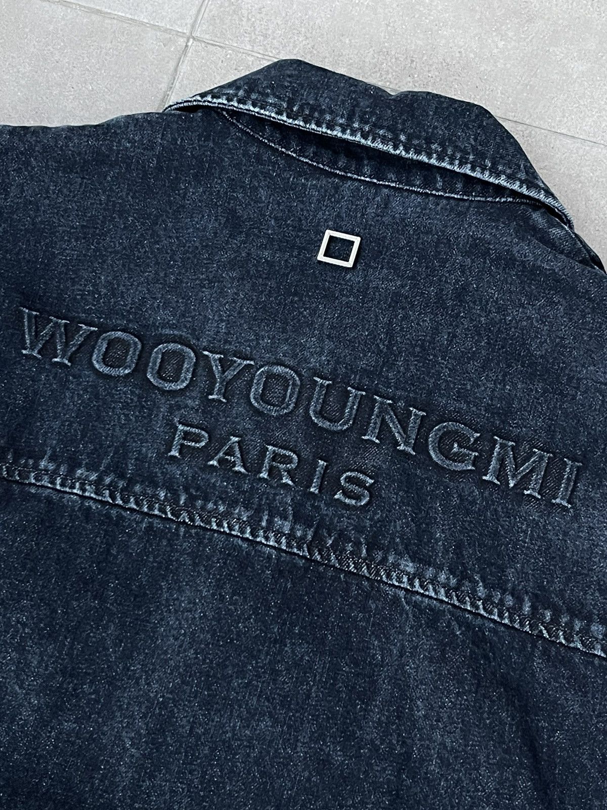 Wooyoungmi !DS! AW23 Wooyoungmi Navy Varsity Denim Jumper Jacket Size US L / EU 52-54 / 3 - 18 Thumbnail