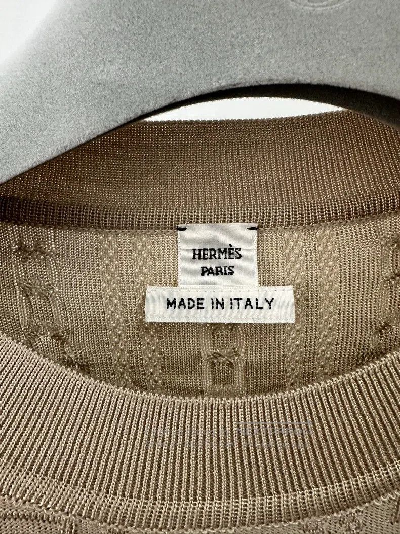 Hermes Hermes Embossed horse bit logo short sleeve top Size XS / US 0-2 / IT 36-38 - 2 Thumbnail