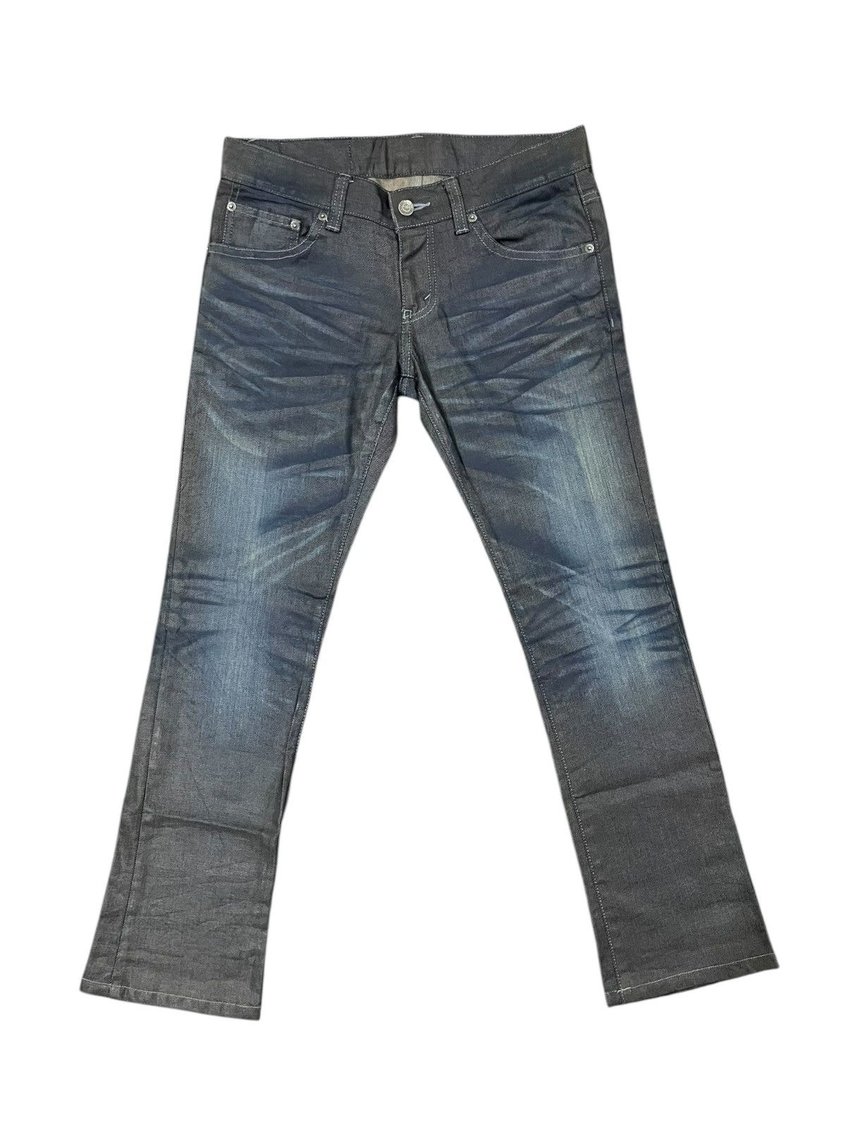 Japanese Brand Tornado Mart Stonewash Rigid Lowrise Jeans W32" x L37" Size US 32 / EU 48 - 3 Thumbnail