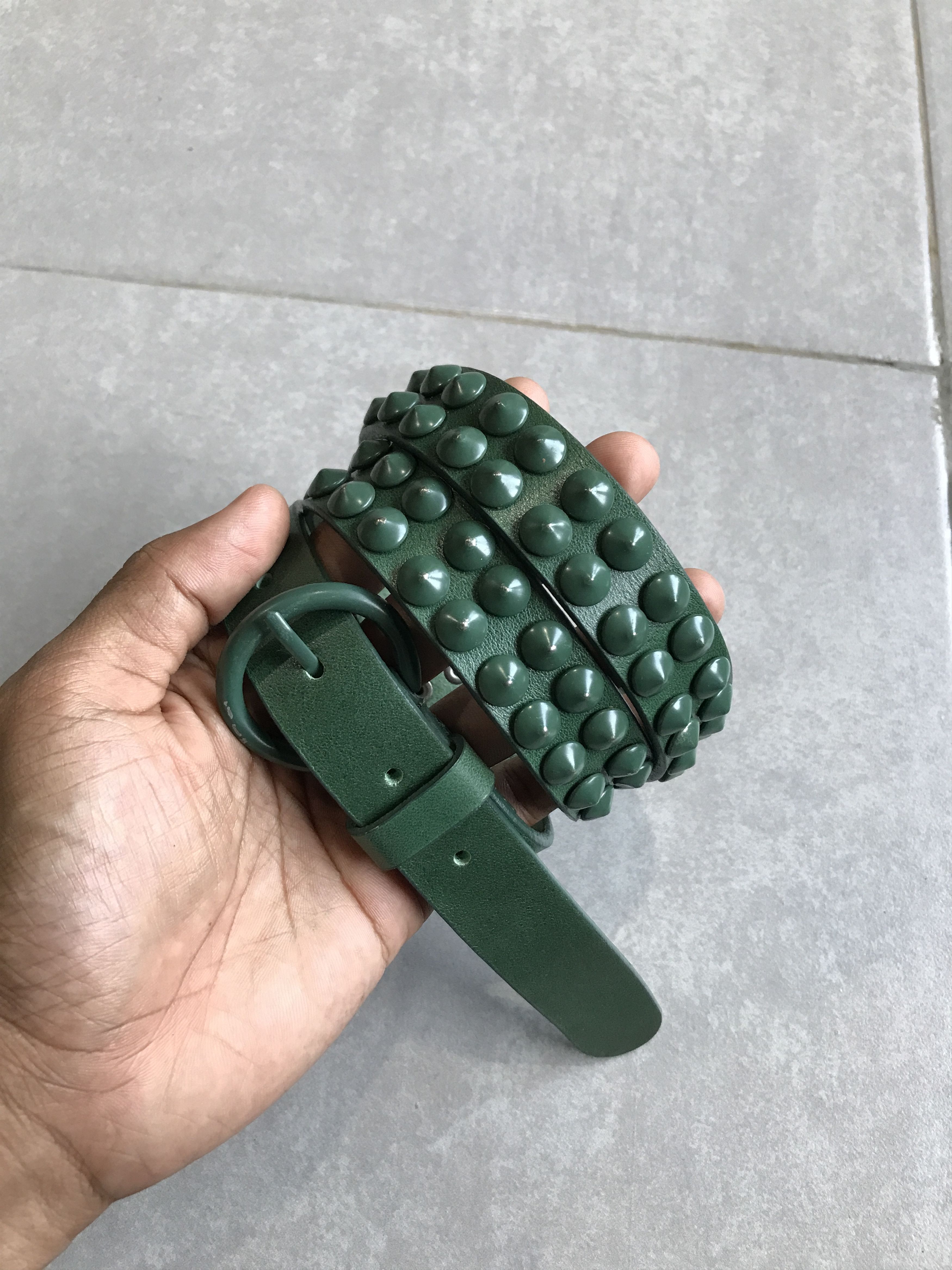 Japanese Brand Leather studded belt Size ONE SIZE - 1 Thumbnail