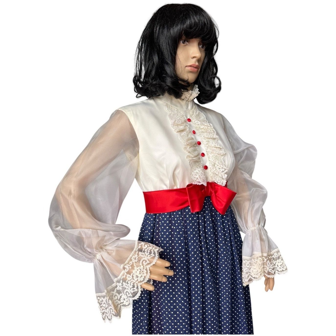 Vintage 1900s Vtg Edwardian Style Mary Poppins Dress small- medium Size S / US 4 / IT 40 - 4 Thumbnail