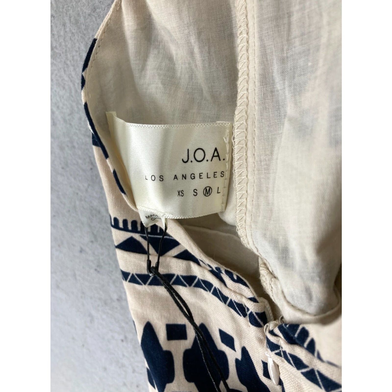 Vintage JOA Womens Dress A-Line Halter Knee Length Beige Khaki Small/Medium NWT Geometric Pattern (M) Size M / US 6-8 / IT 42-44 - 7 Thumbnail