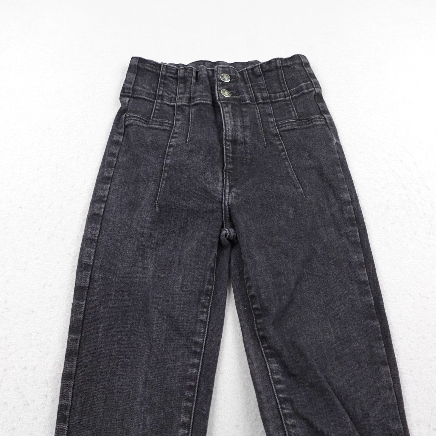 Vintage Free People Jeans Women 28 Black High Rise Jayde Skinny We The Free Dark Shadows Size 28" / US 6 / IT 42 - 2 Thumbnail