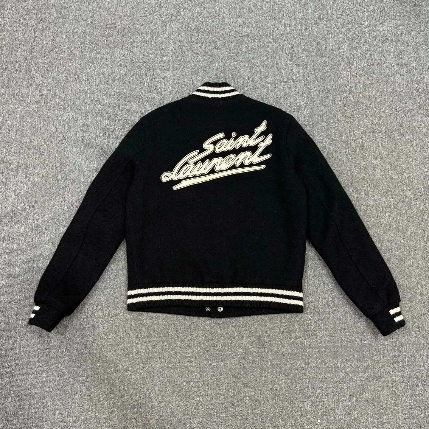 Saint Laurent Paris Saint Laurent Black Baseball Jacket. Size US S / EU 44-46 / 1 - 2 Thumbnail