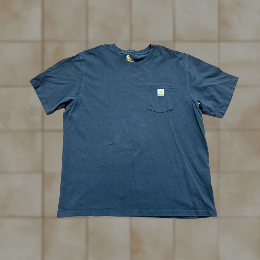 Carhartt Carhartt Shirt Mens XL Black Pocket Logo Original Fit Work Tee Tagless K87 T-Shirt Regular Short Sleeve Crew Neck Logo Mens XL Black Size US XL / EU 56 / 4 - 1 Thumbnail