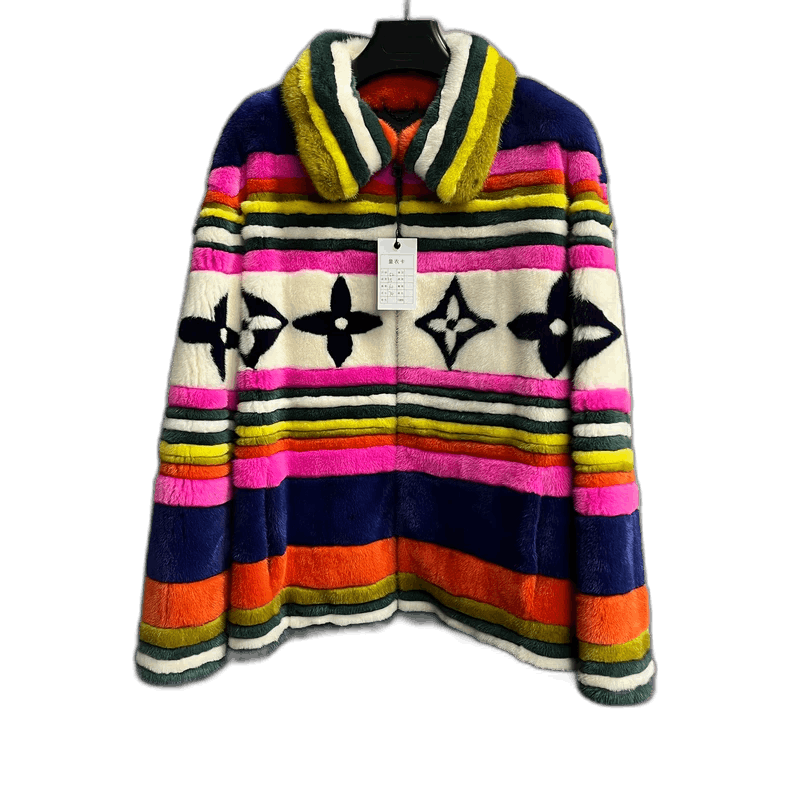 Louis Vuitton louis vuitton's latest multicolor patchwork striped jacket- Size US XL / EU 56 / 4 - 1 Thumbnail