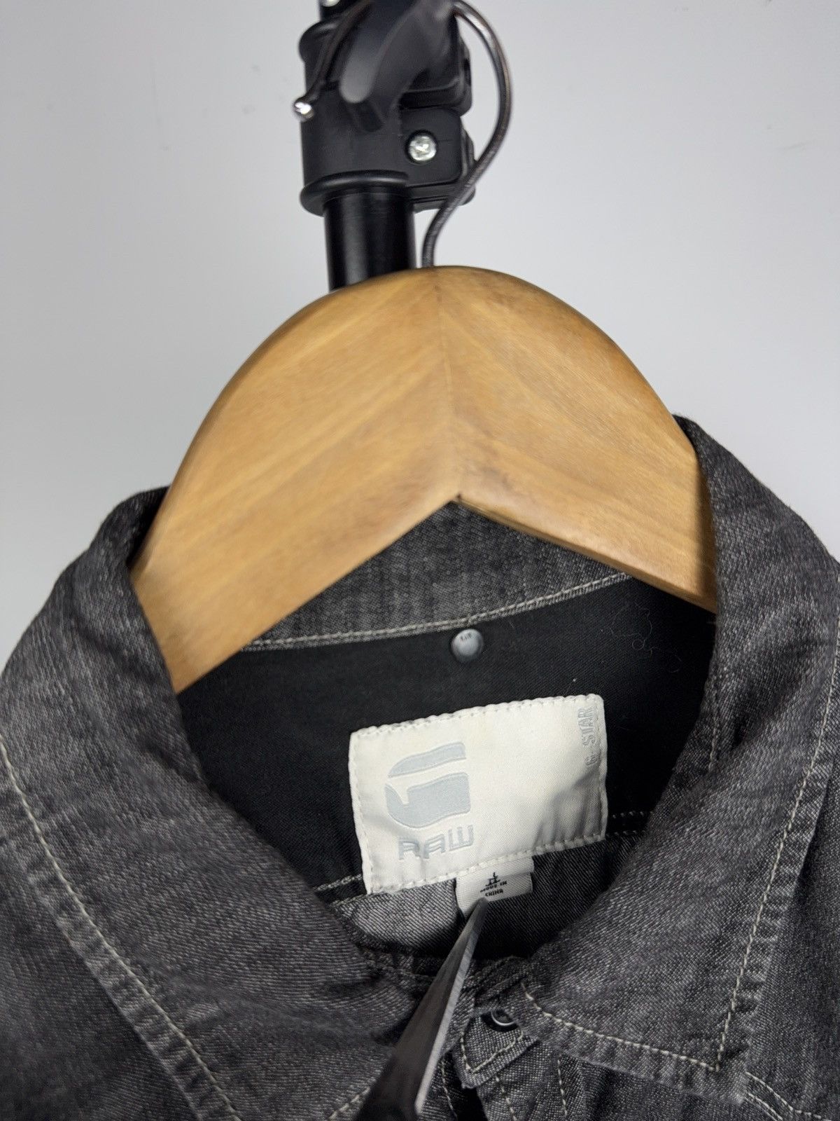 G-Star 00s Y2K G-Star RAW Denim Western Shirt Snap Button Grey Size US L / EU 52-54 / 3 - 4 Thumbnail