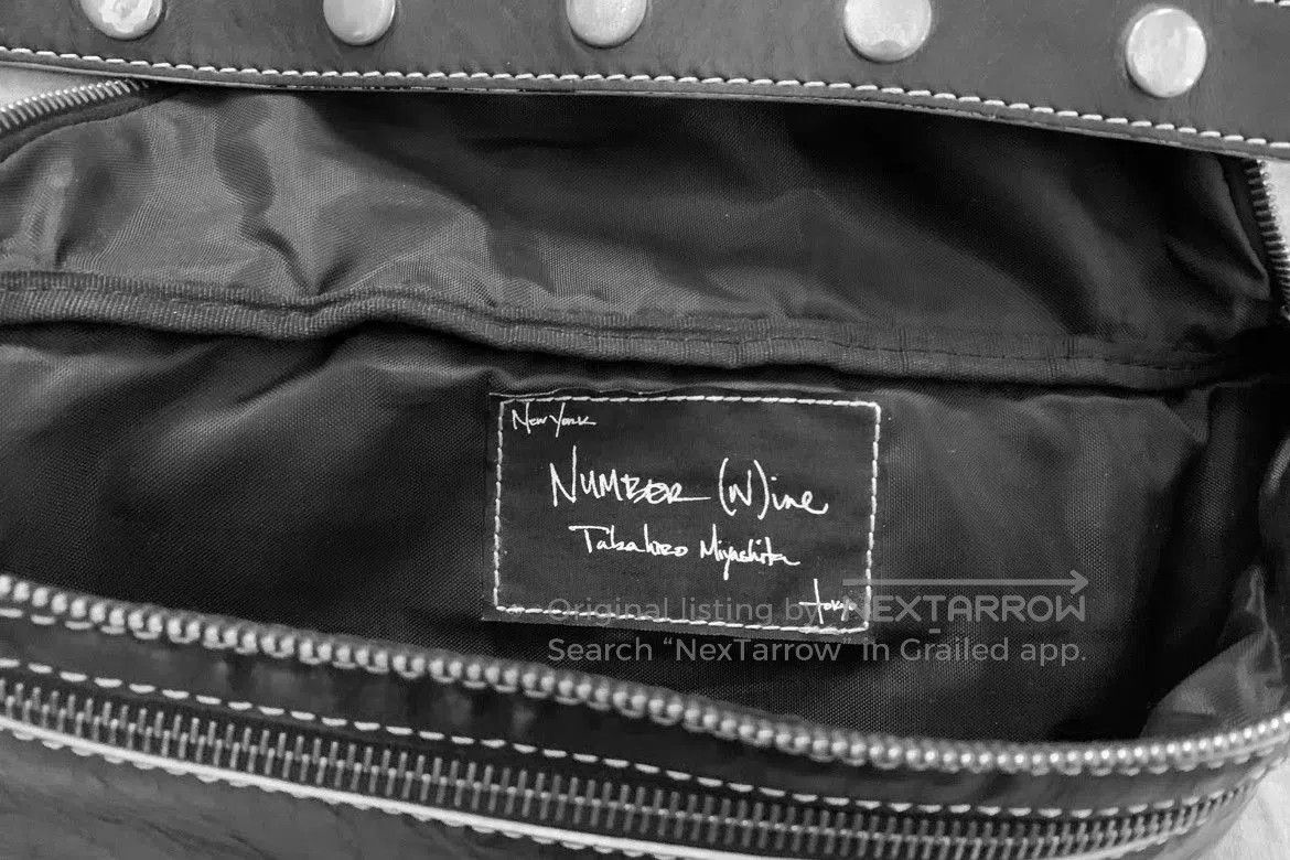 Number (N)ine Number Nine black Leather rivet Shoulder Bag. Size ONE SIZE - 4 Thumbnail