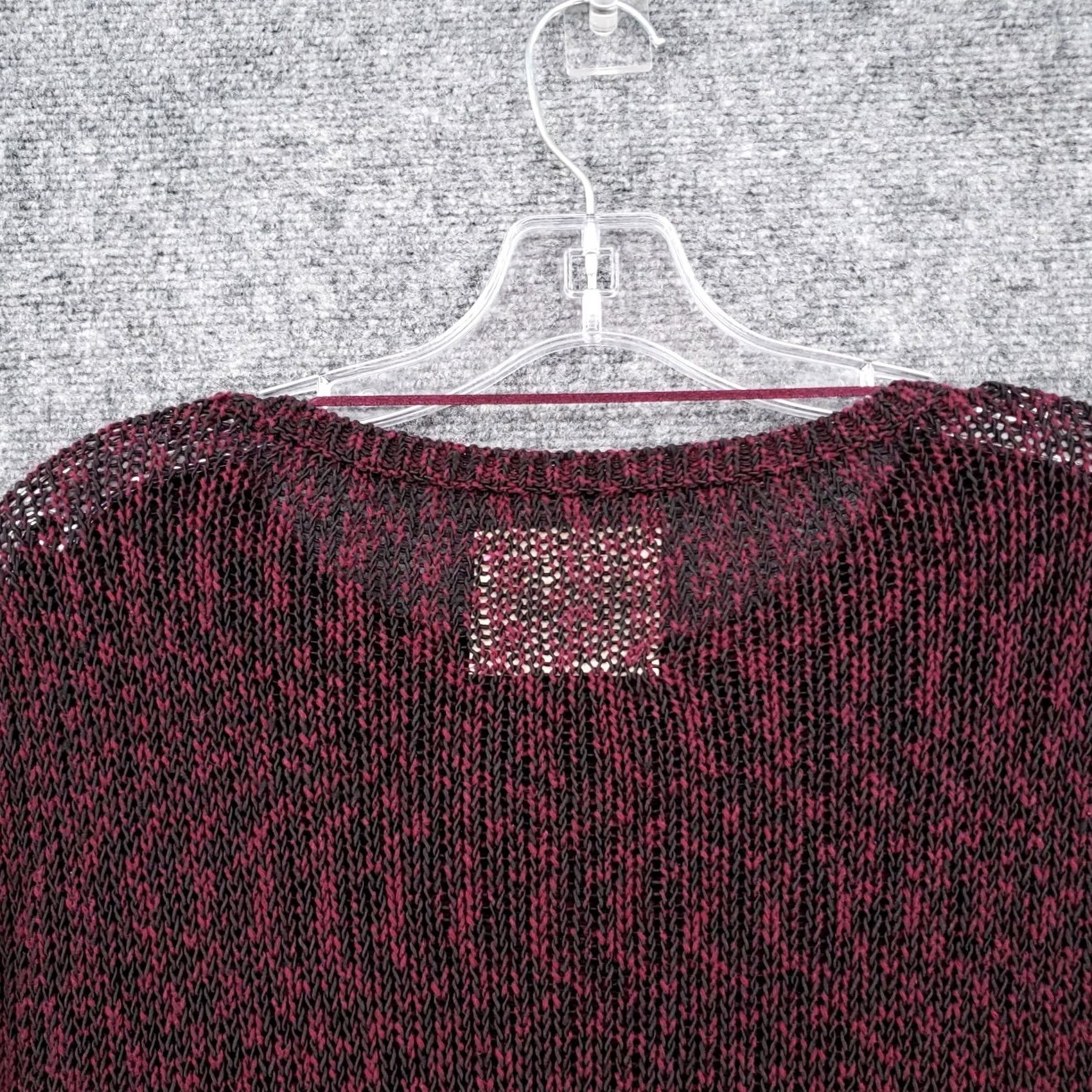 Loft LOFT Sweater Womens S Small Red Lounge Pullover Animal Print Open Knit Comfy Size S / US 4 / IT 40 - 6 Thumbnail