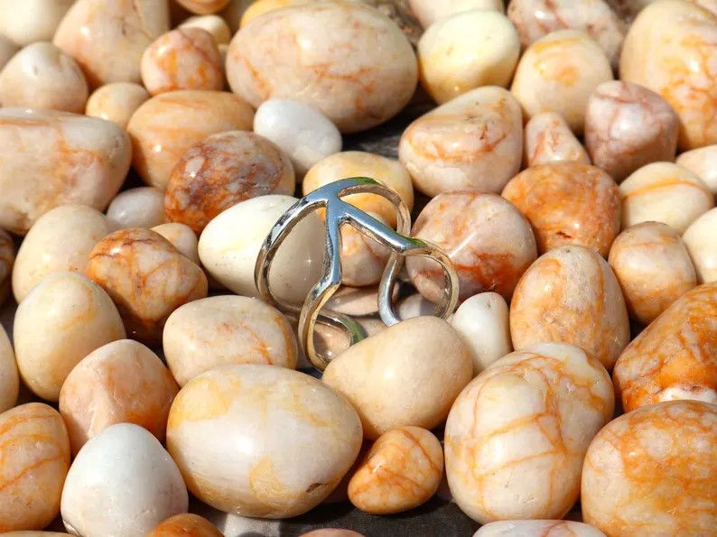 Handmade Band Ring, 925 Silver Adjustable Ring, Handmade V Shape Ring Size ONE SIZE - 4 Thumbnail