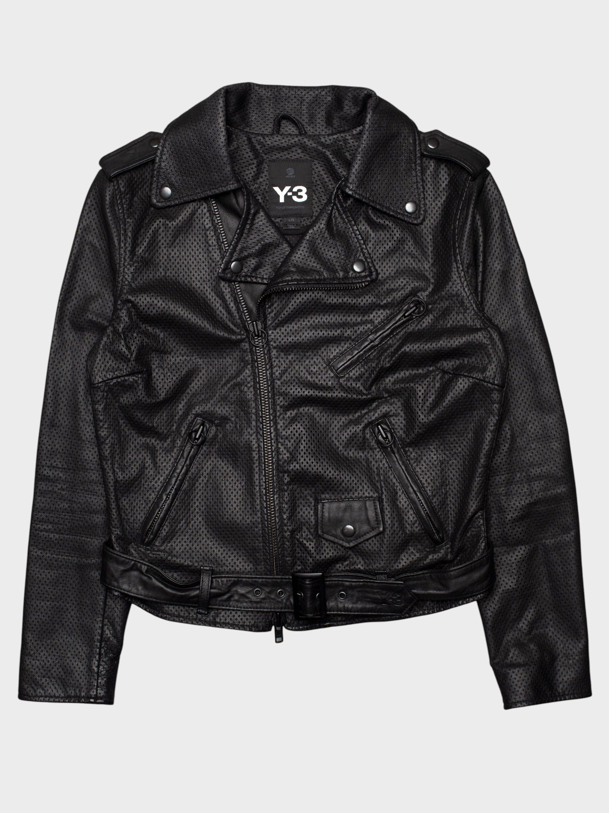 Y-3 Y-3 - A/W 2013 - women's perforated leather biker jacket Size L / US 10 / IT 46 - 1 Thumbnail