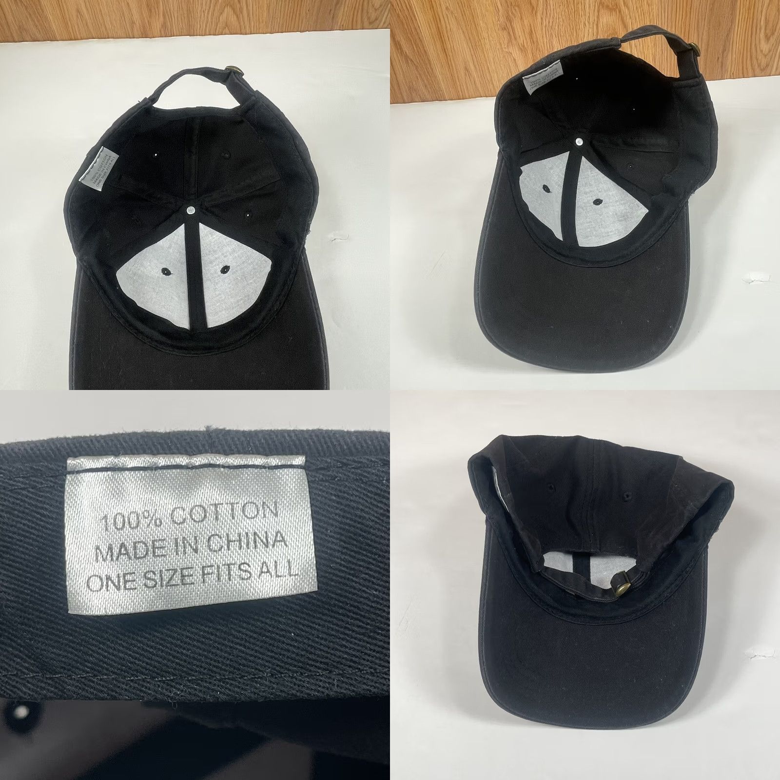 Vintage Unbranded Hat Baseball Cap Adult One Size Fits Most Black Adjustable StrapBack Size ONE SIZE - 8 Thumbnail