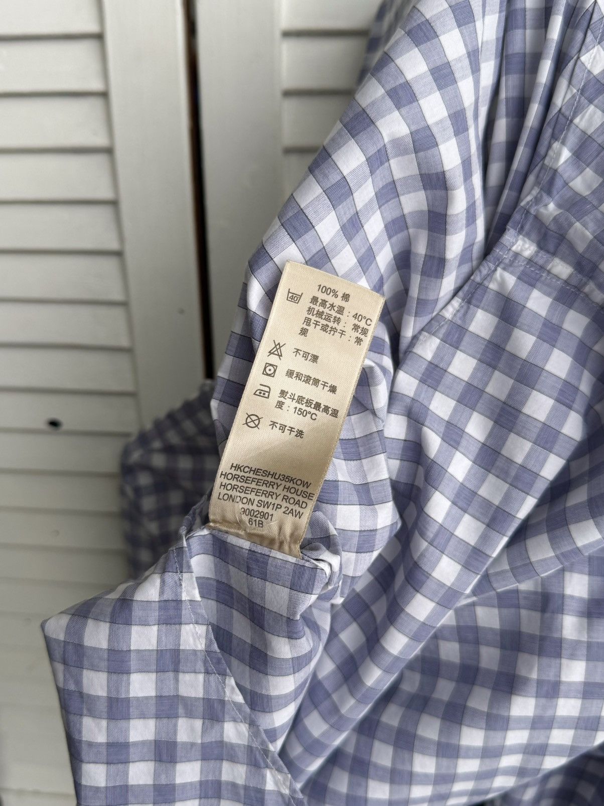 Burberry Burberry Brit Check Shirt Blue White Embroidered Logo Size US M / EU 48-50 / 2 - 13 Thumbnail