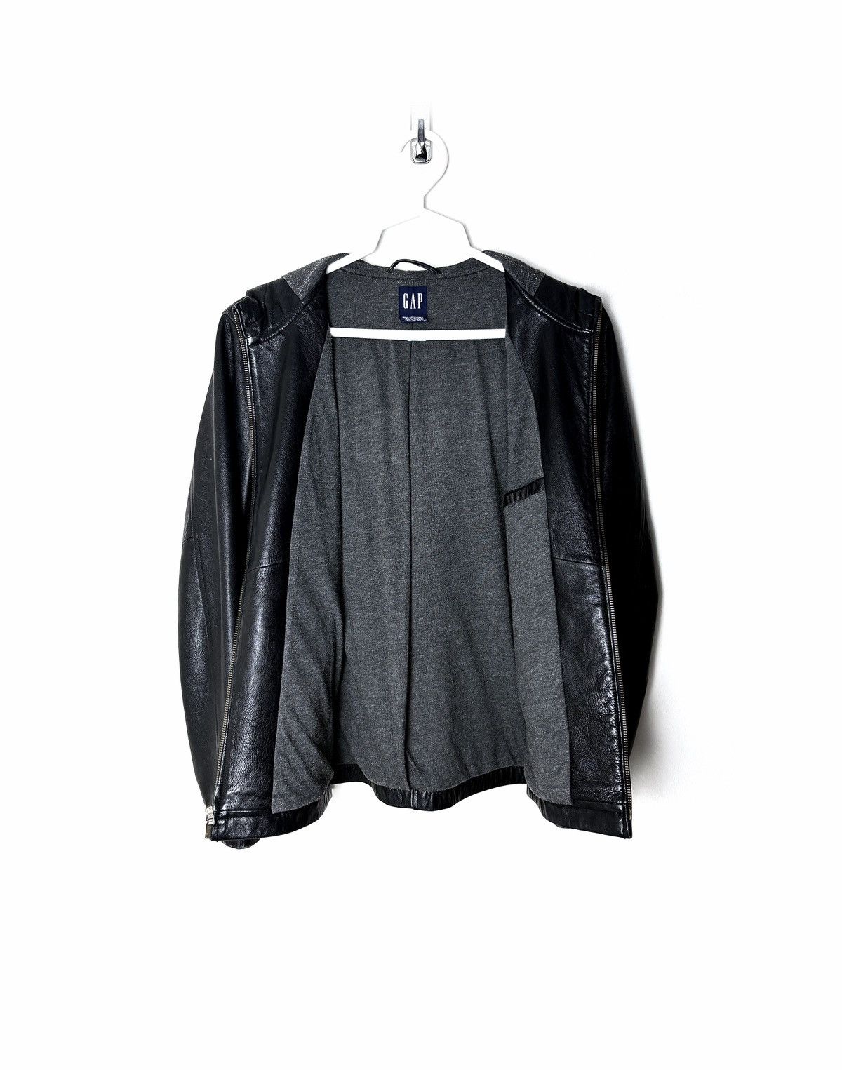 Gap GAP Lamb Leather Hooded Jacket Size US M / EU 48-50 / 2 - 5 Thumbnail