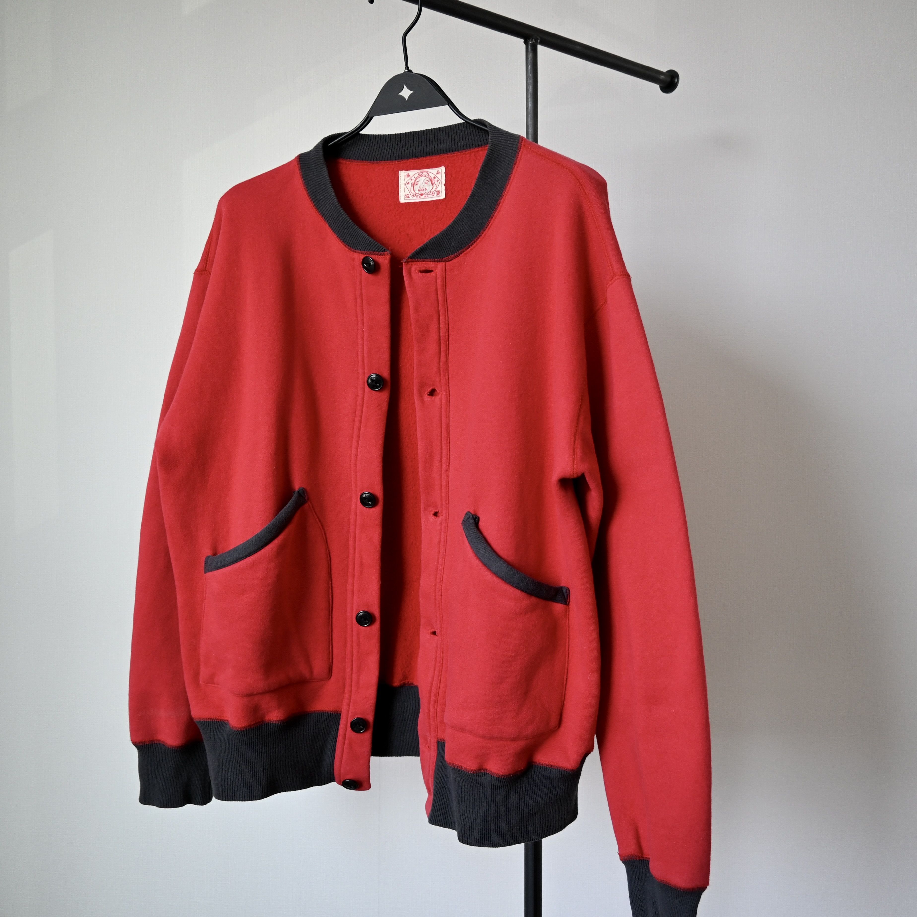 Evisu VTG 2000s EVISU button up sweatshirt red x sumikuro gray Size US L / EU 52-54 / 3 - 9 Thumbnail